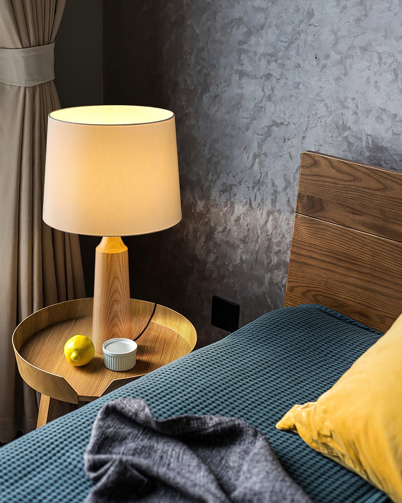 Harry Contemporary Wood Table Lamp - Blowlighting