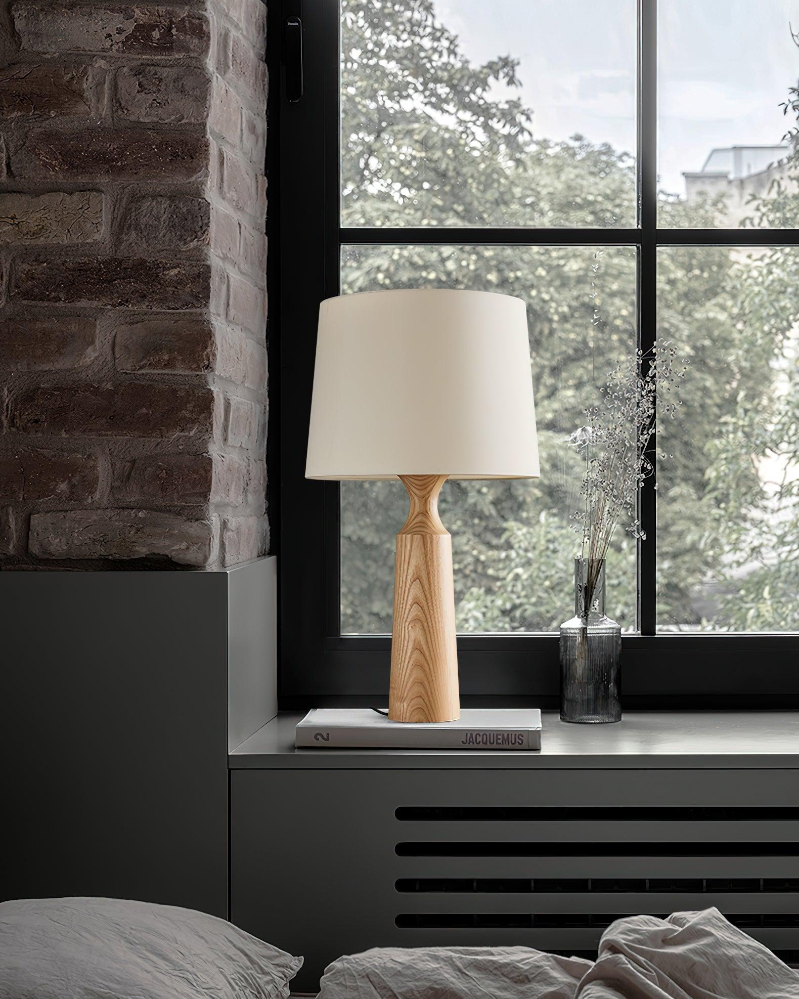 Harry Contemporary Wood Table Lamp - Blowlighting