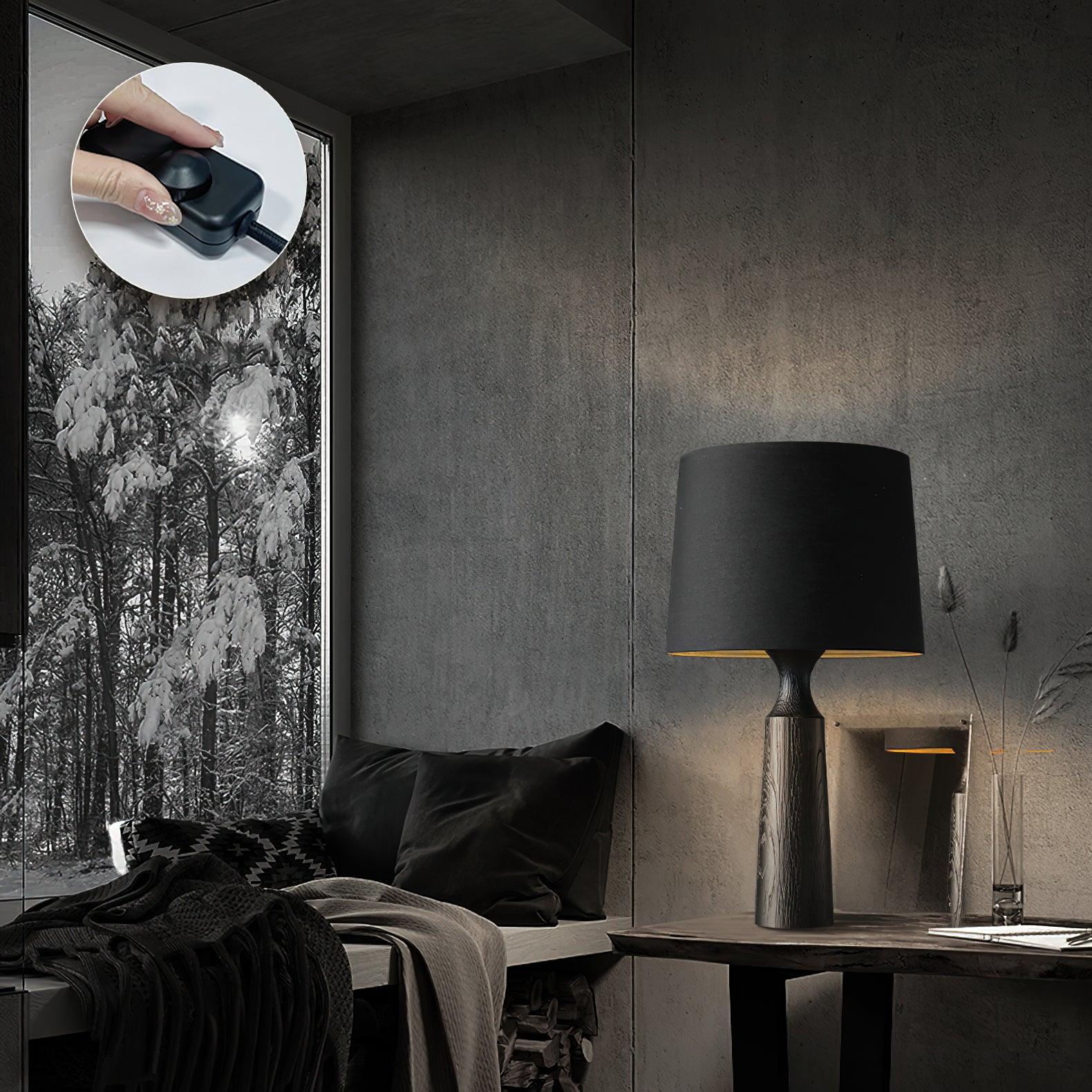 Harry Contemporary Wood Table Lamp - Blowlighting