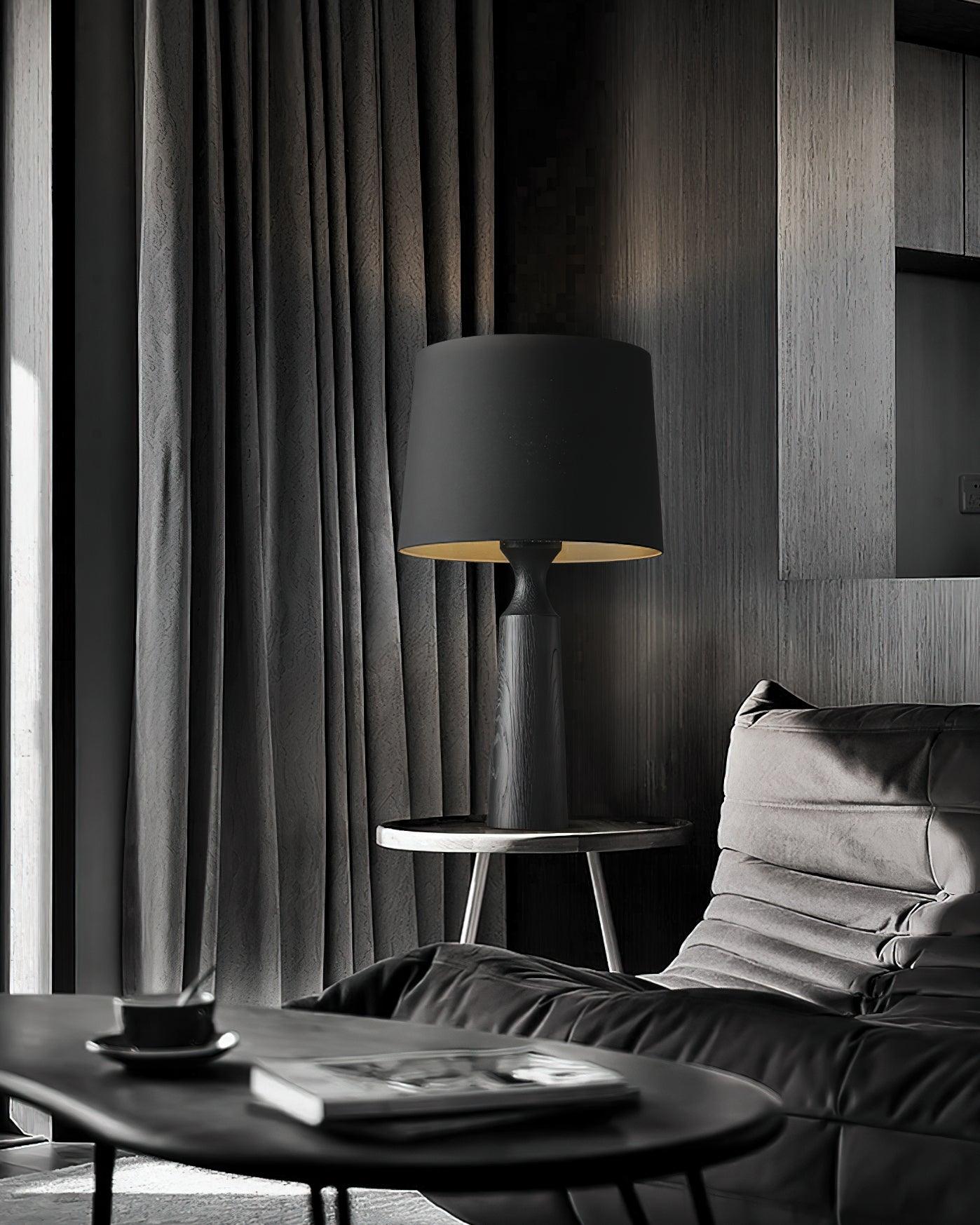 Harry Contemporary Wood Table Lamp - Blowlighting