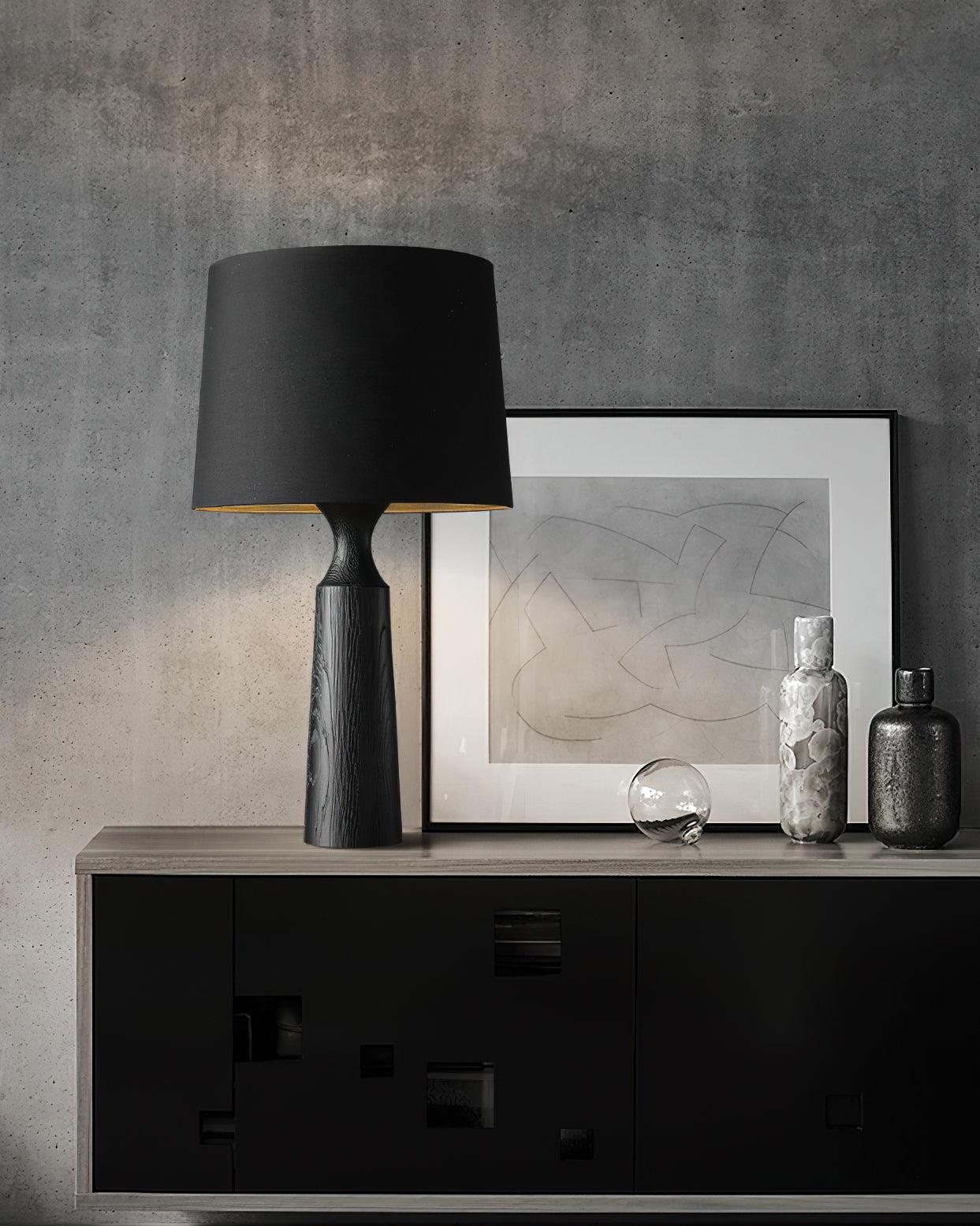 Harry Contemporary Wood Table Lamp - Blowlighting