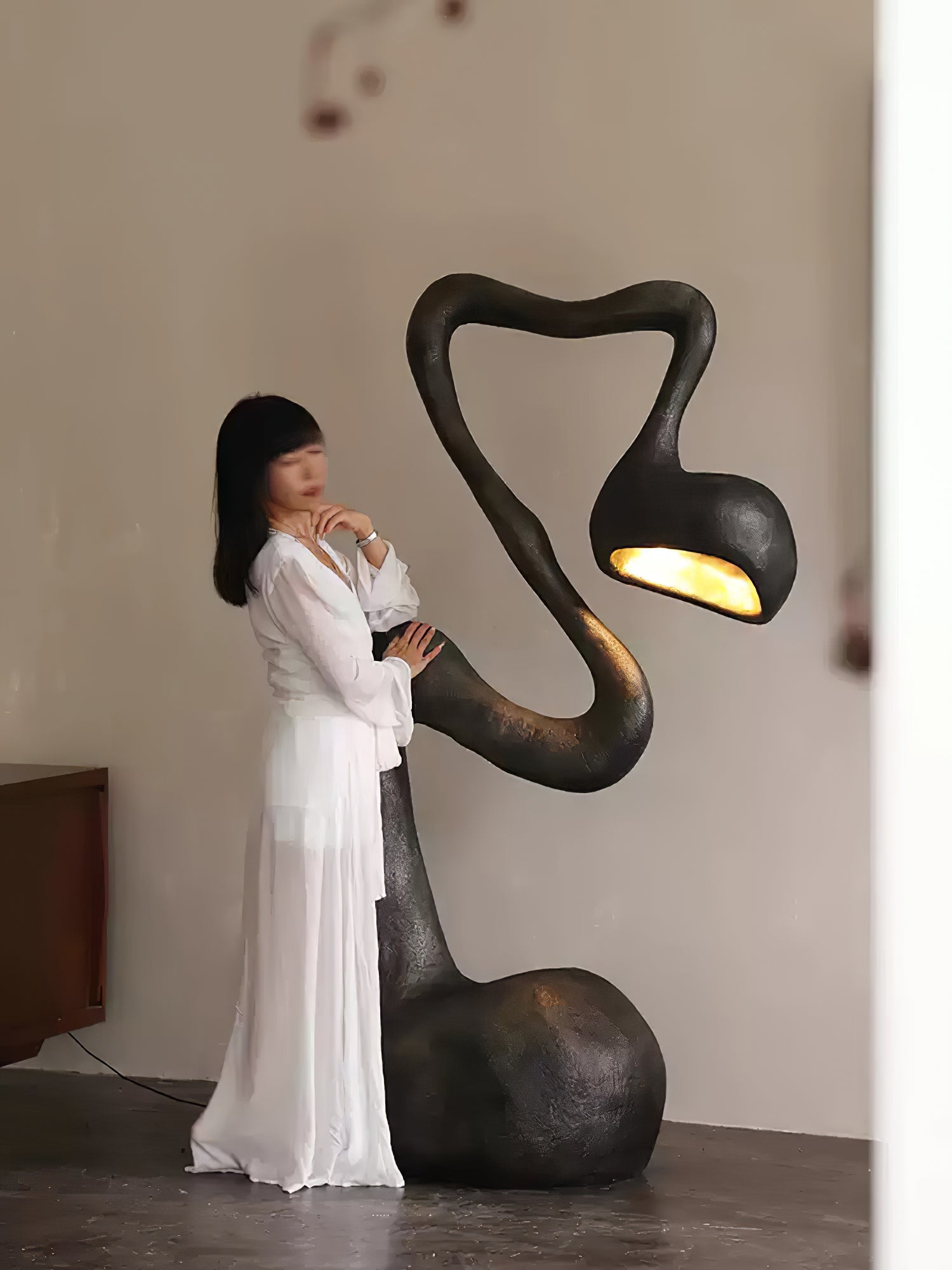 Olcarus Organic Ceramic Floor Lamp - Blowlighting