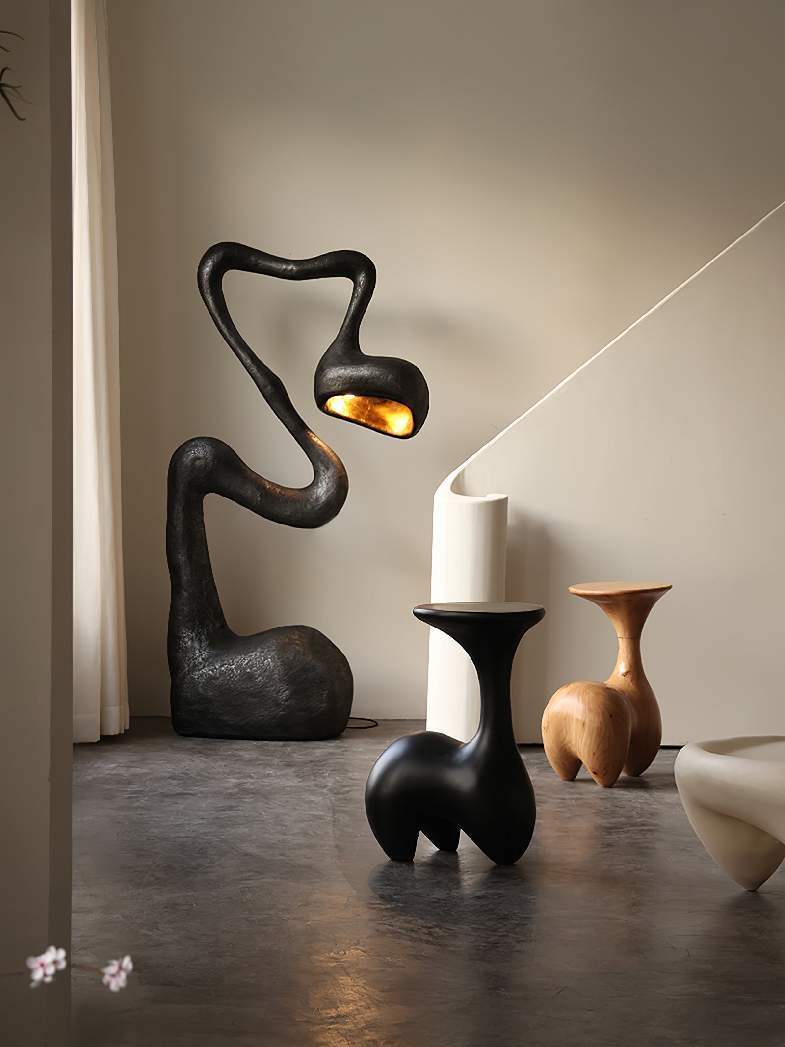 Olcarus Organic Ceramic Floor Lamp - Blowlighting