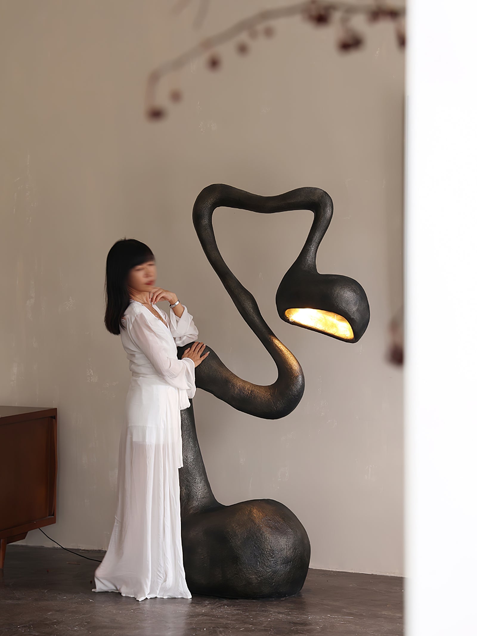Olcarus Organic Ceramic Floor Lamp - Blowlighting