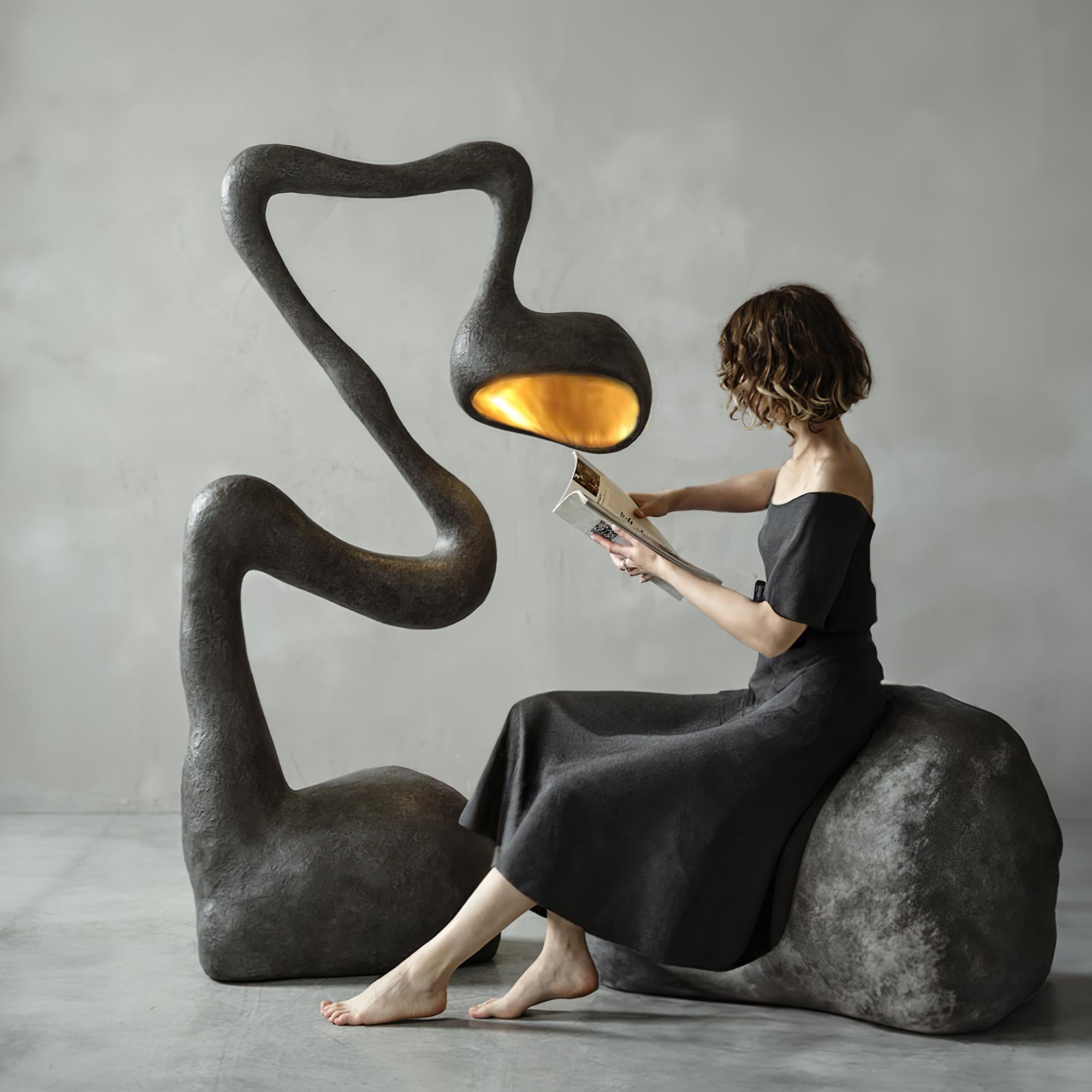 Olcarus Organic Ceramic Floor Lamp - Blowlighting