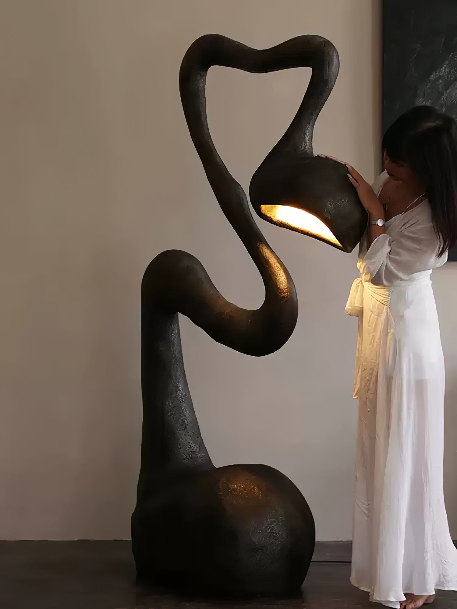 Olcarus Organic Ceramic Floor Lamp - Blowlighting