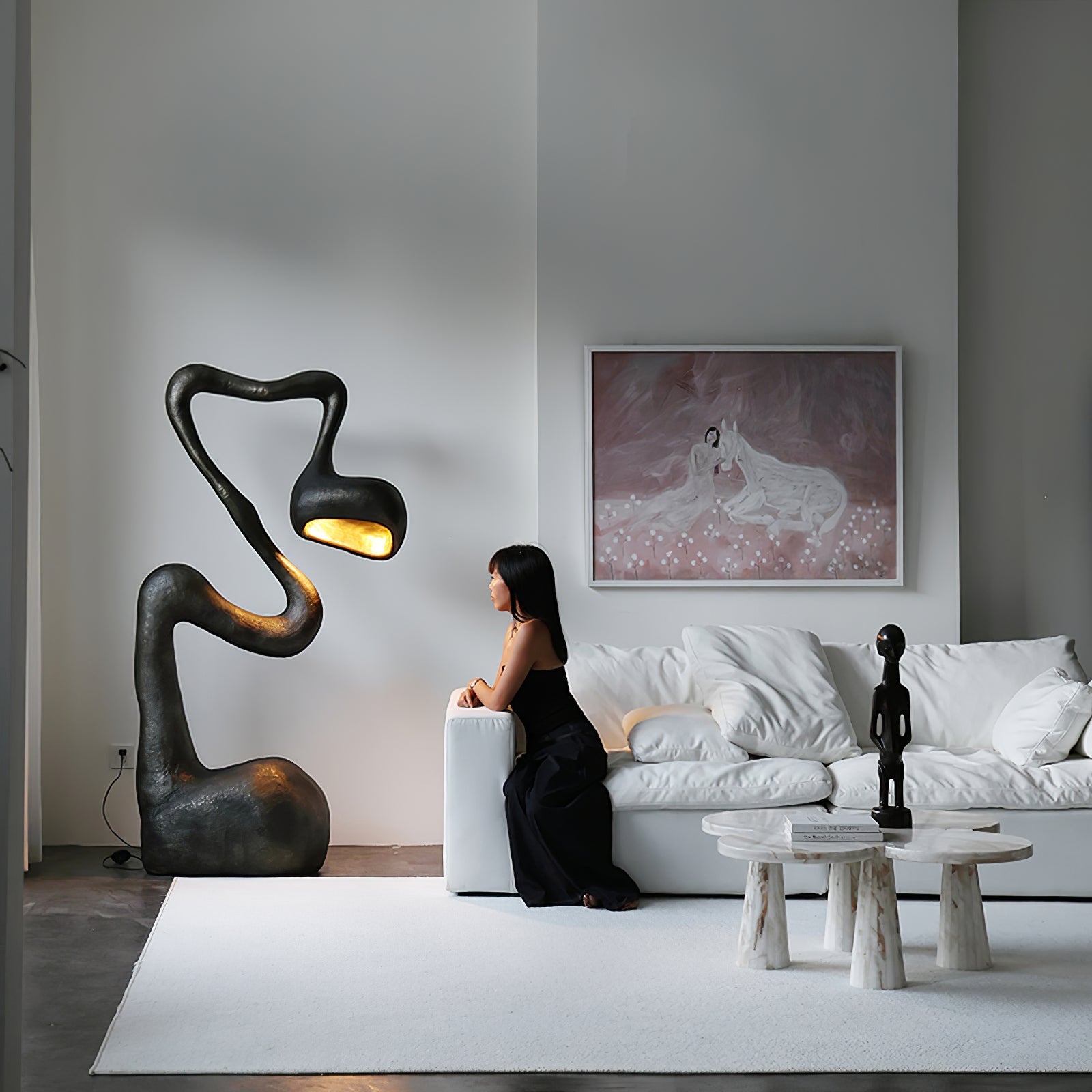 Olcarus Organic Ceramic Floor Lamp - Blowlighting