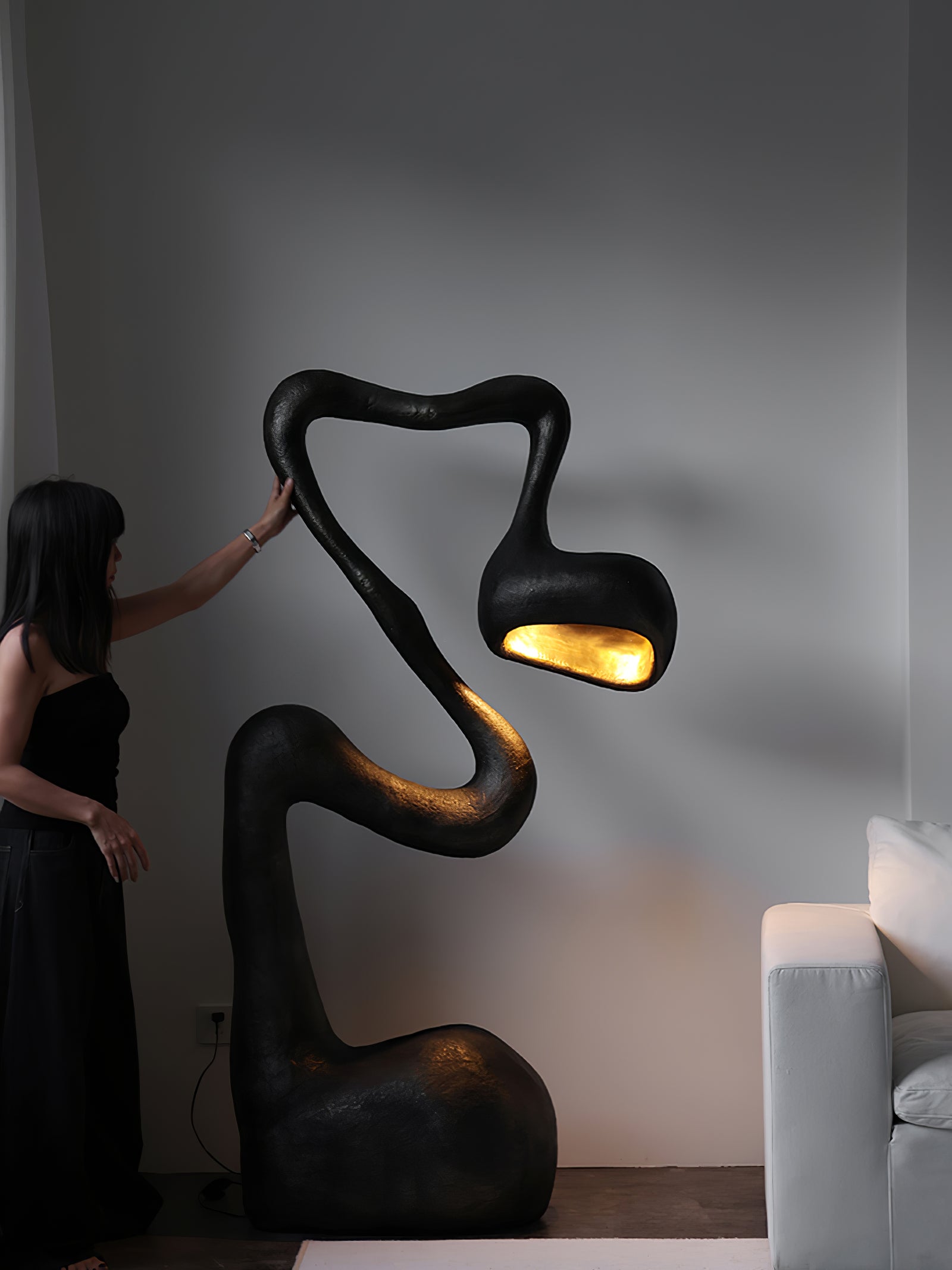 Olcarus Organic Ceramic Floor Lamp - Blowlighting