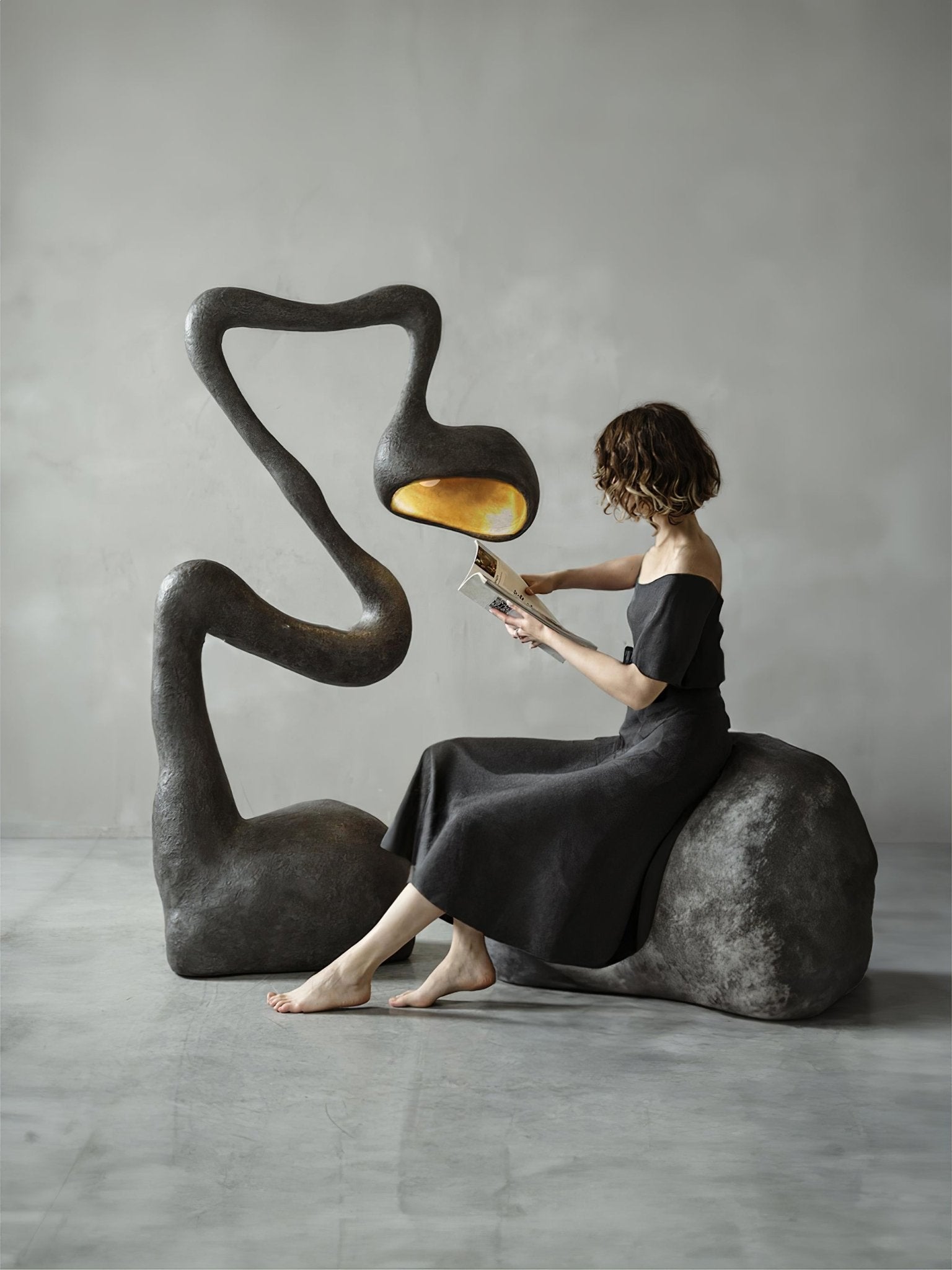 Olcarus Organic Ceramic Floor Lamp - Blowlighting