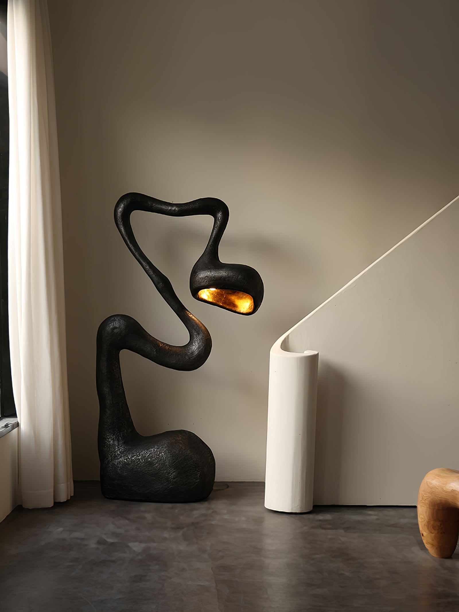 Olcarus Organic Ceramic Floor Lamp - Blowlighting