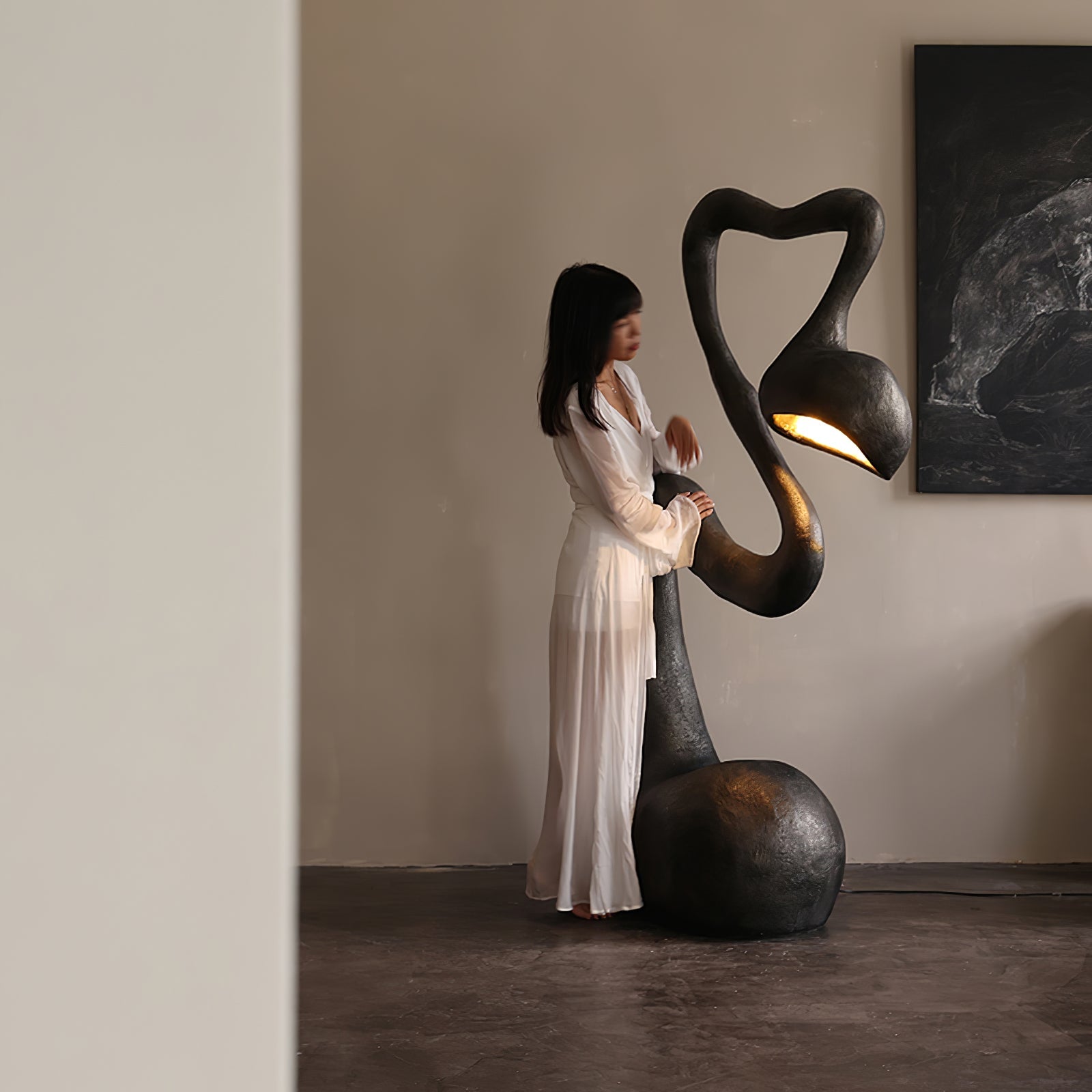 Olcarus Organic Ceramic Floor Lamp - Blowlighting
