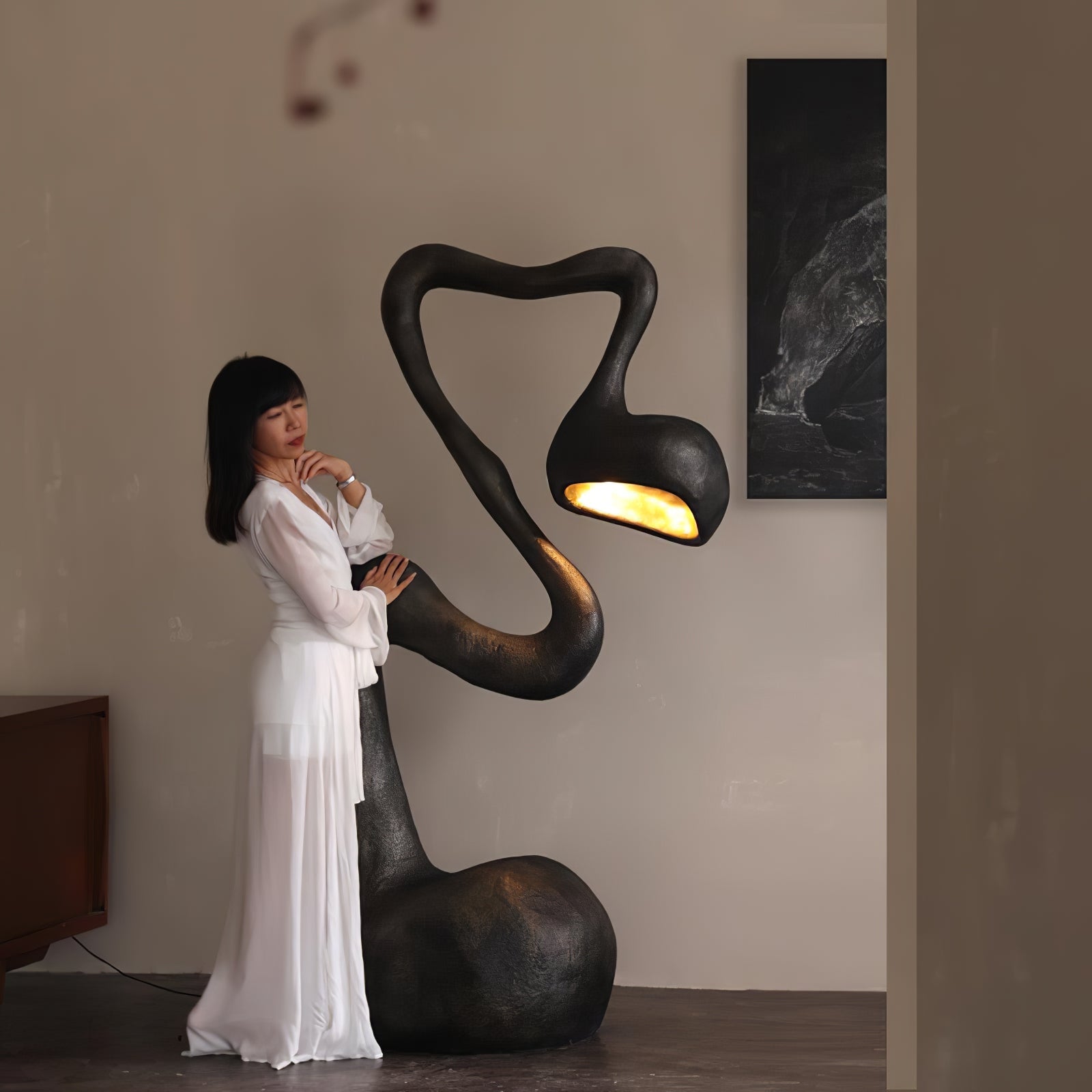 Olcarus Organic Ceramic Floor Lamp - Blowlighting