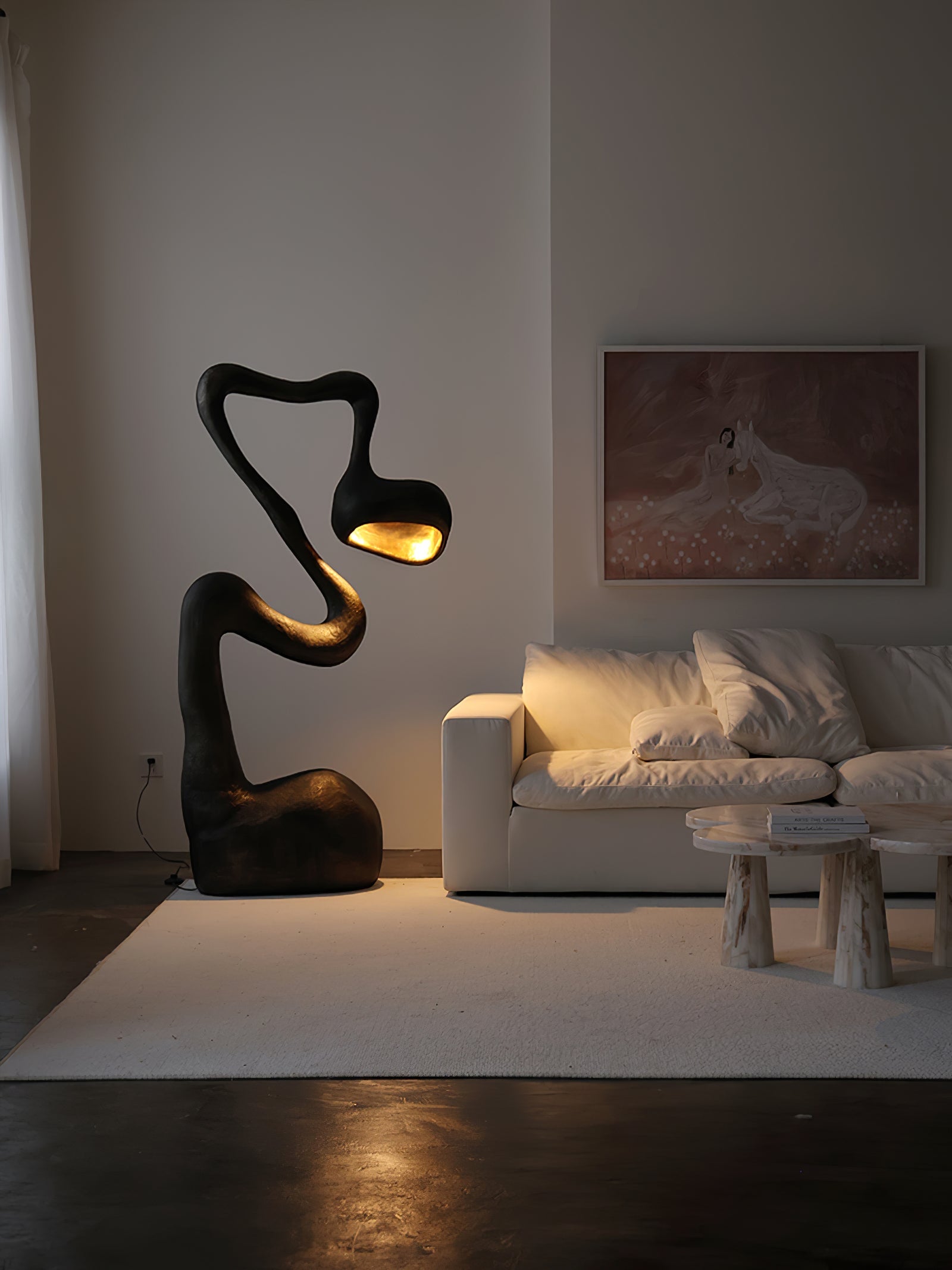 Olcarus Organic Ceramic Floor Lamp - Blowlighting