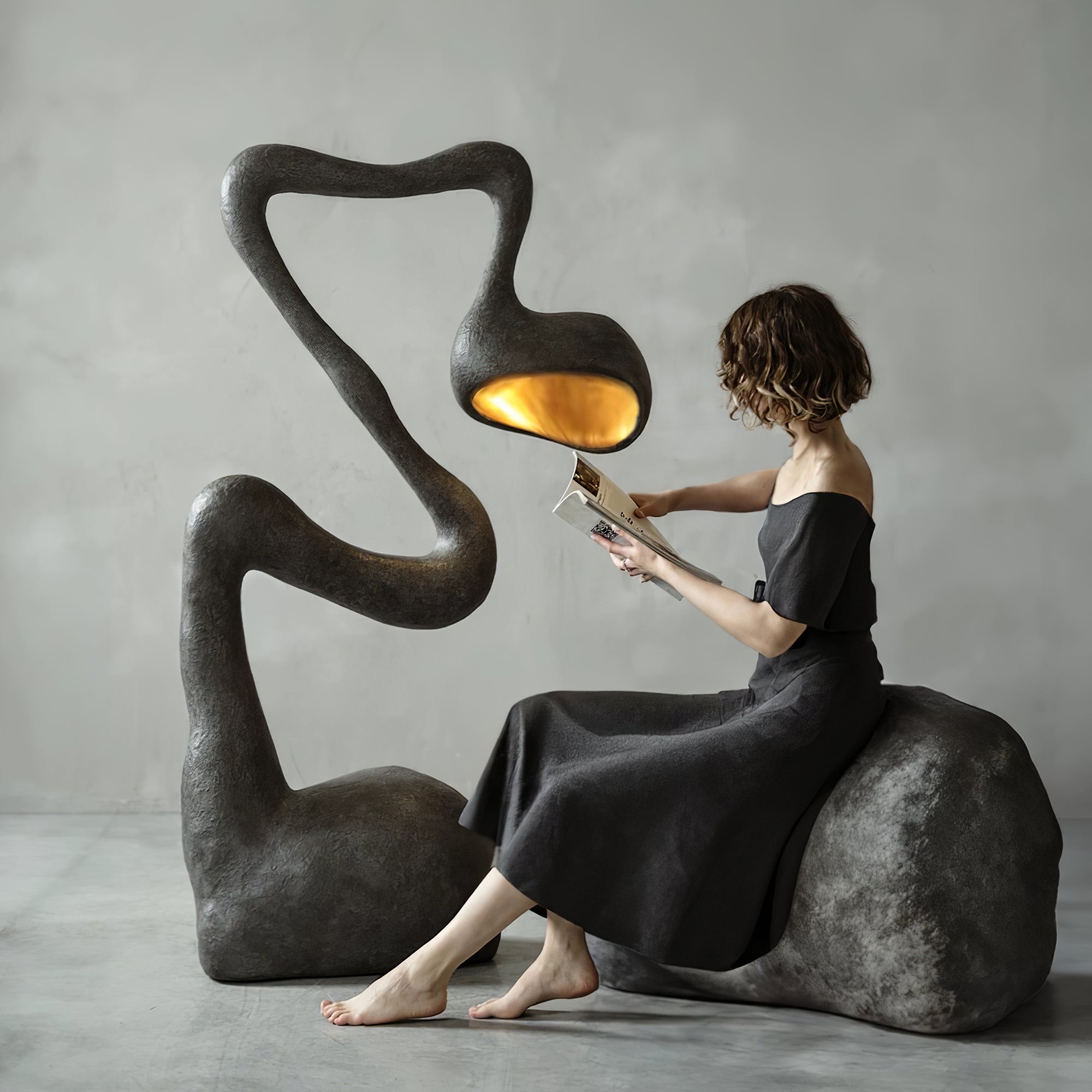 Olcarus Organic Ceramic Floor Lamp - Blowlighting