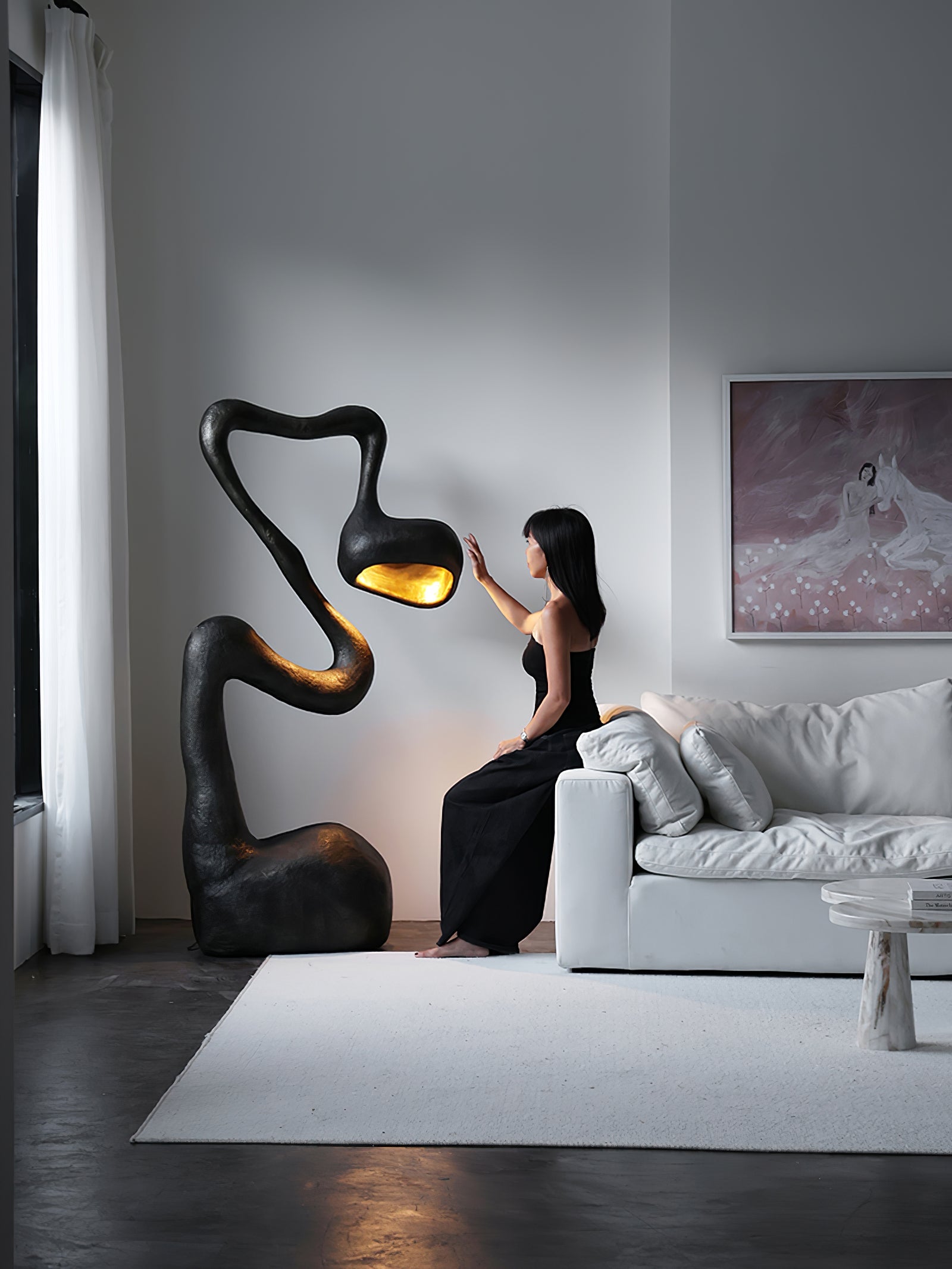 Olcarus Organic Ceramic Floor Lamp - Blowlighting