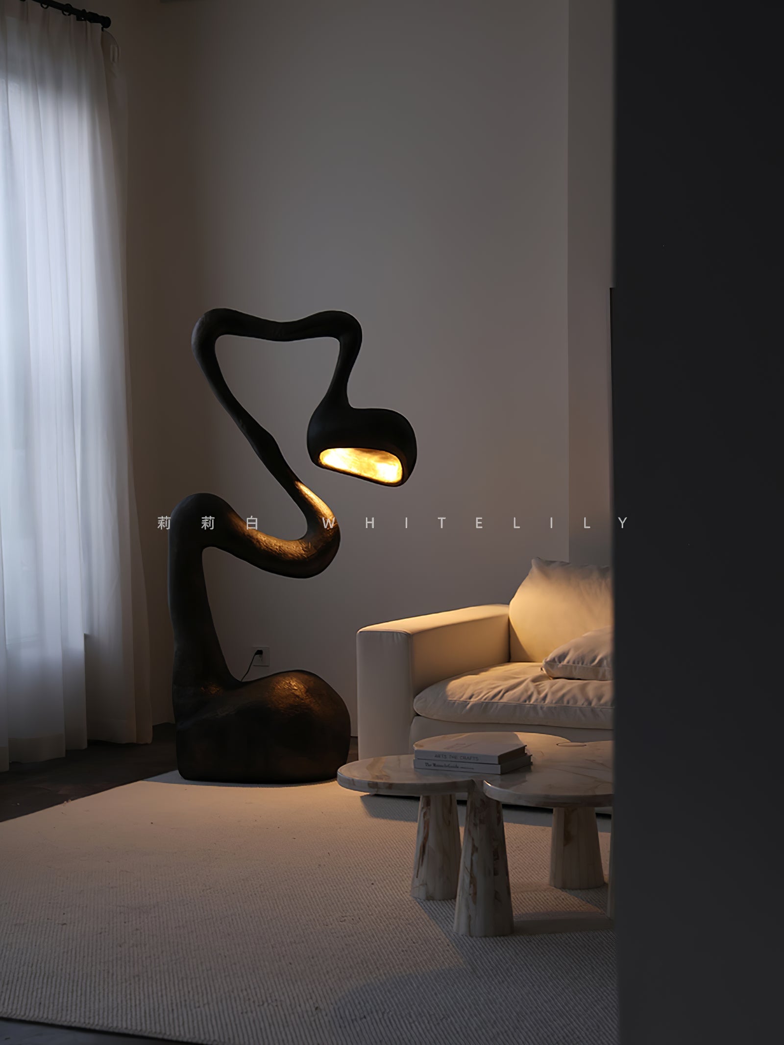 Olcarus Organic Ceramic Floor Lamp - Blowlighting