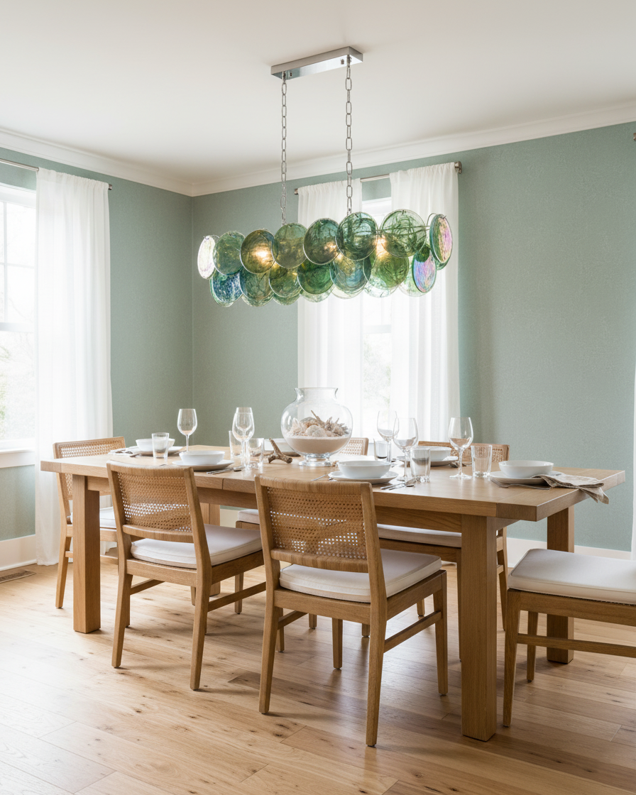 Mystic Art Deco Glass Chandelier