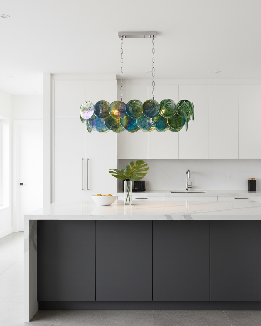 Mystic Art Deco Glass Chandelier