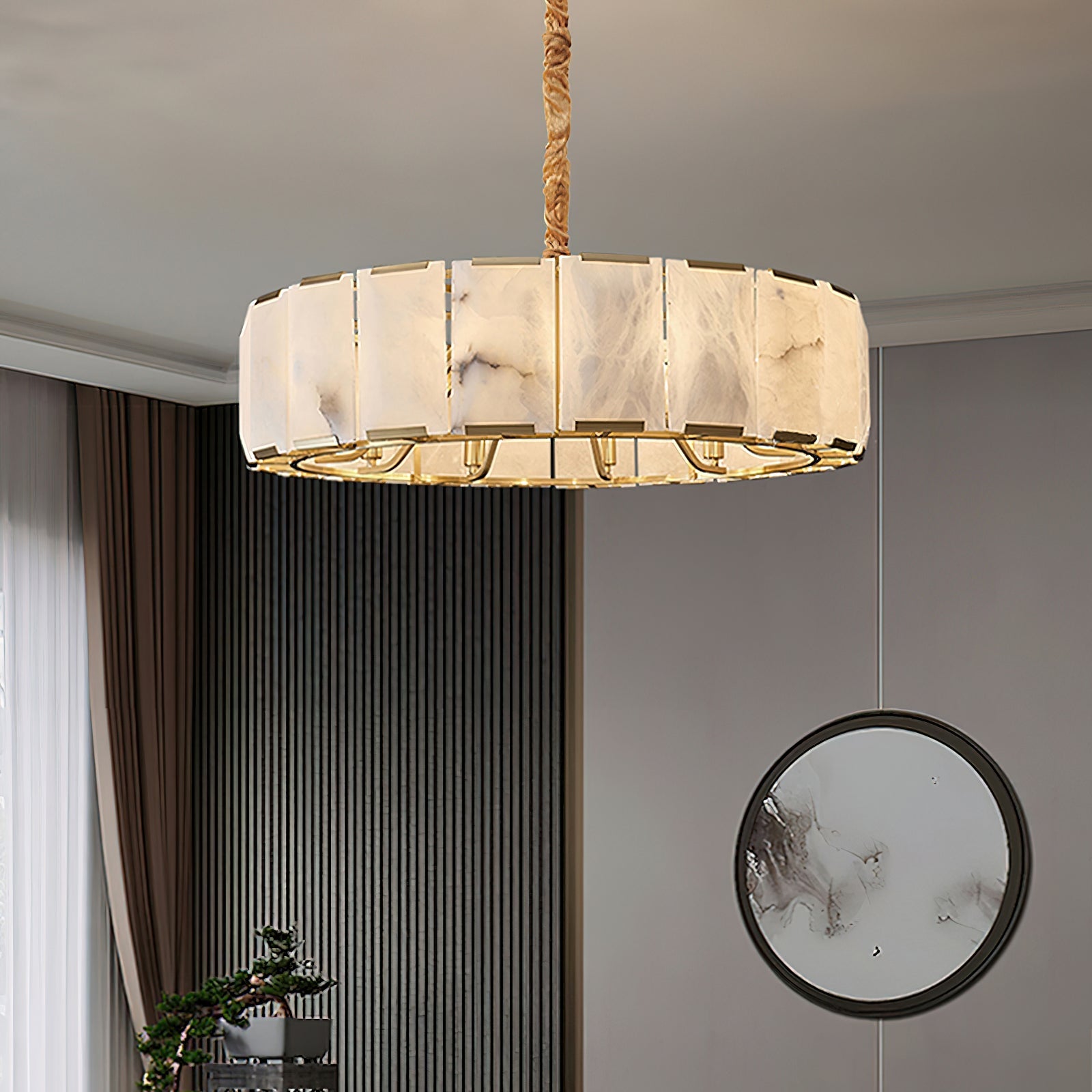 Nashima Modern Alabaster Chandelier