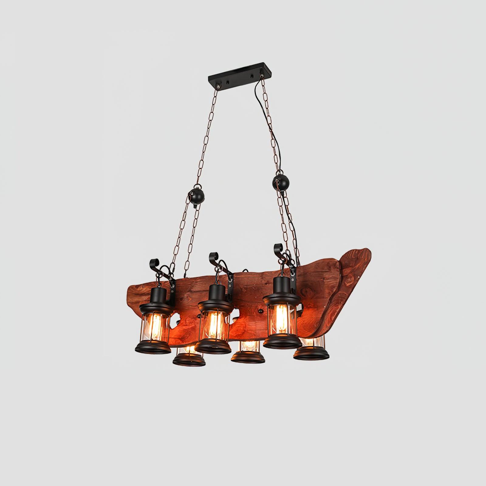 Aurzorir Vintage Wood Chandelier - Blowlighting