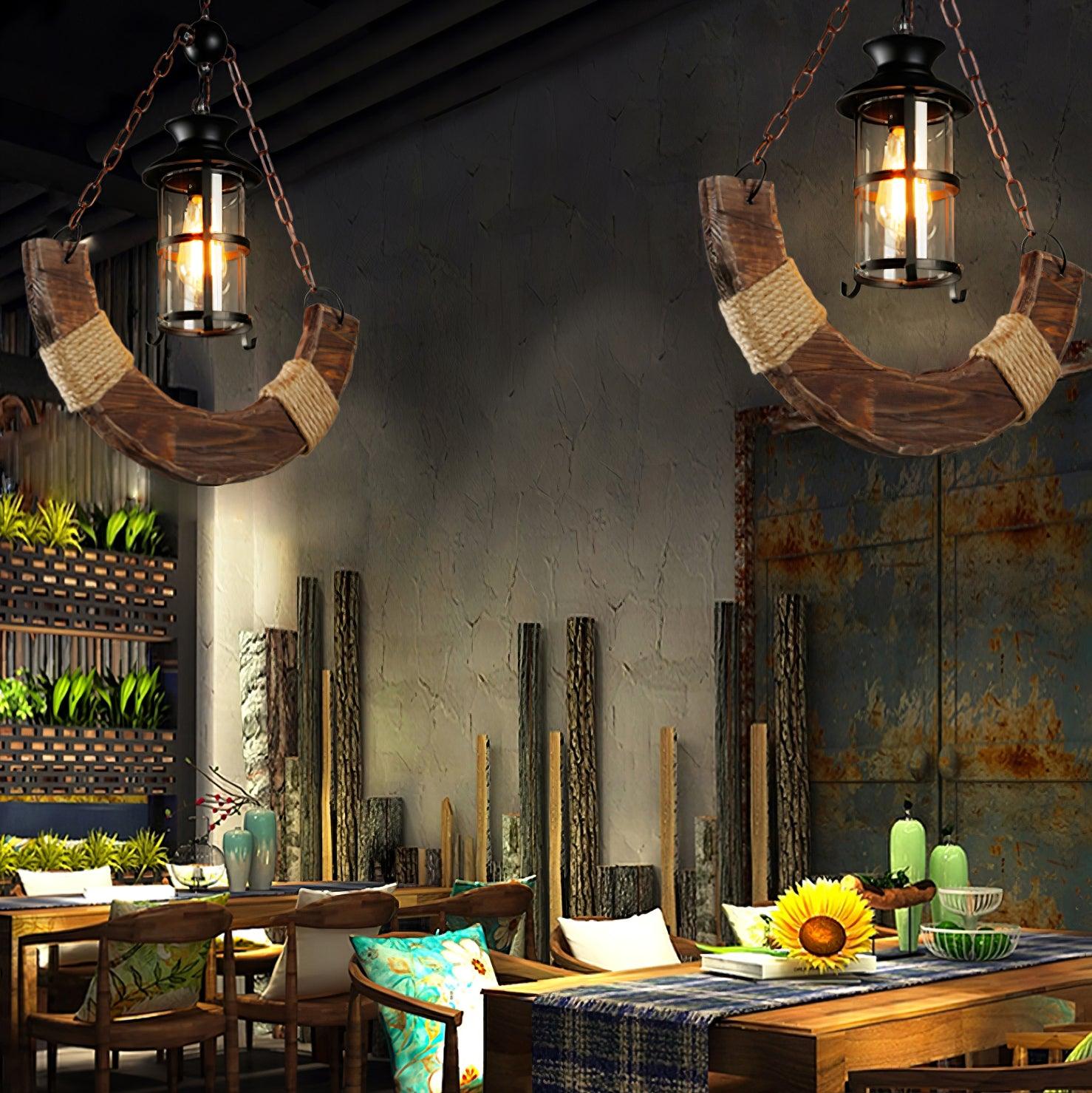 Aurzorir Vintage Wood Chandelier - Blowlighting