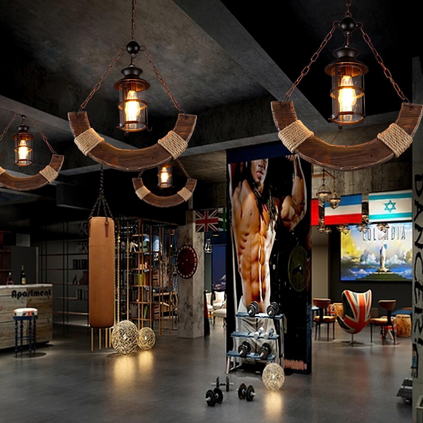 Aurzorir Vintage Wood Chandelier - Blowlighting