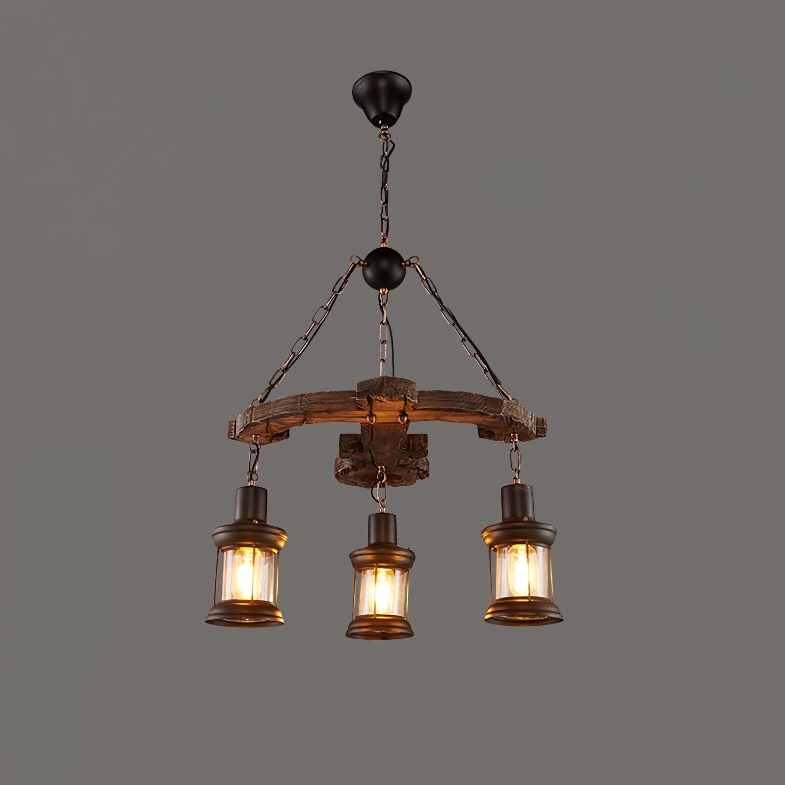 Aurzorir Vintage Wood Chandelier - Blowlighting
