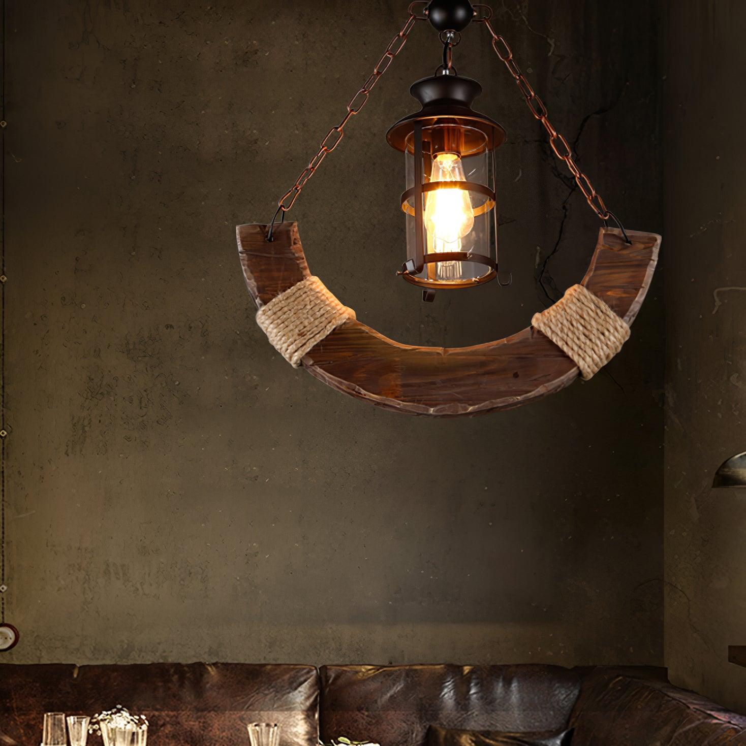 Aurzorir Vintage Wood Chandelier - Blowlighting