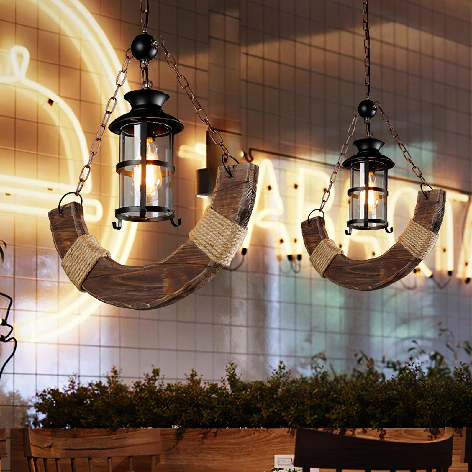 Aurzorir Vintage Wood Chandelier - Blowlighting