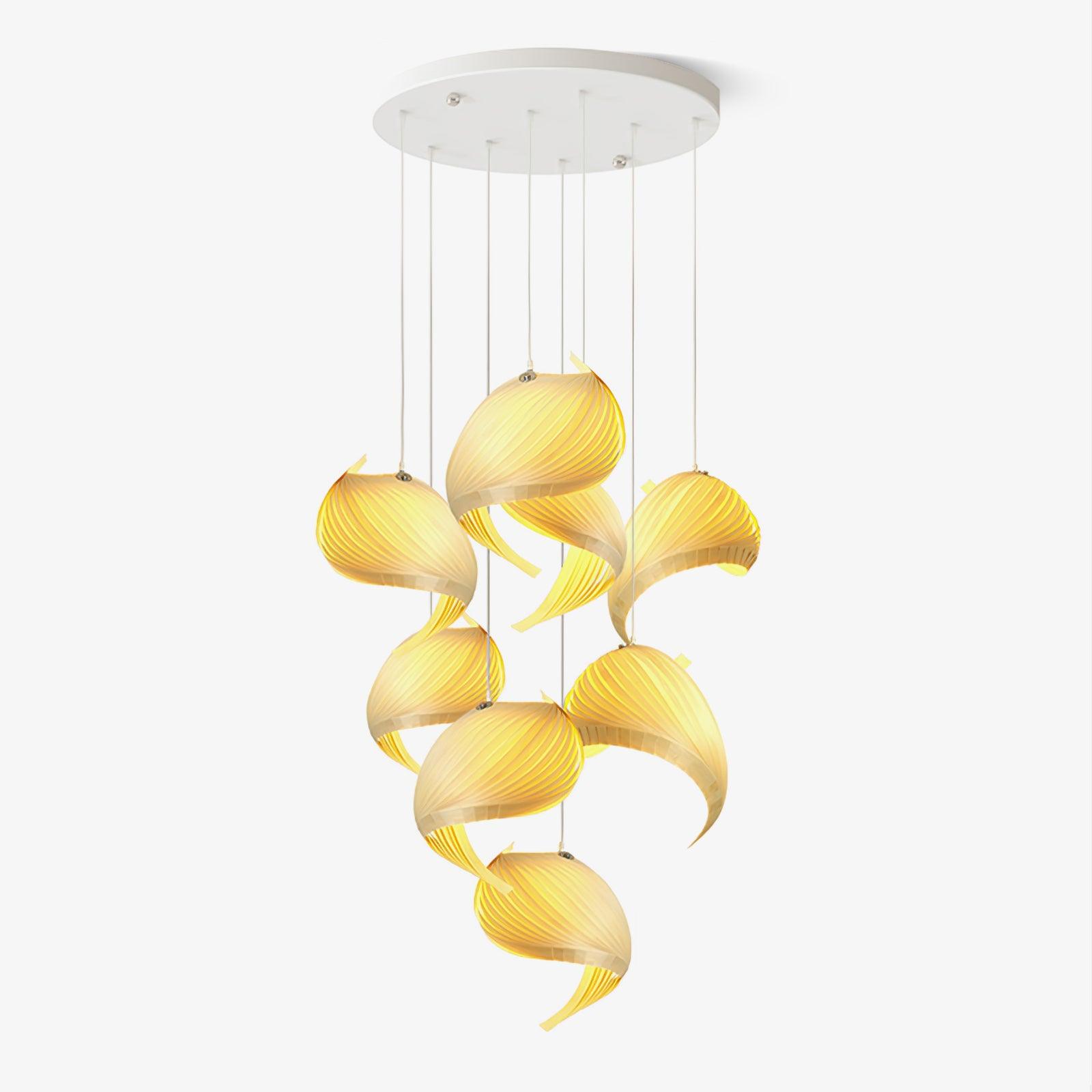 Cumiror Postmodern Luxury Shell Wood Wood Pendant Light - Blowlighting