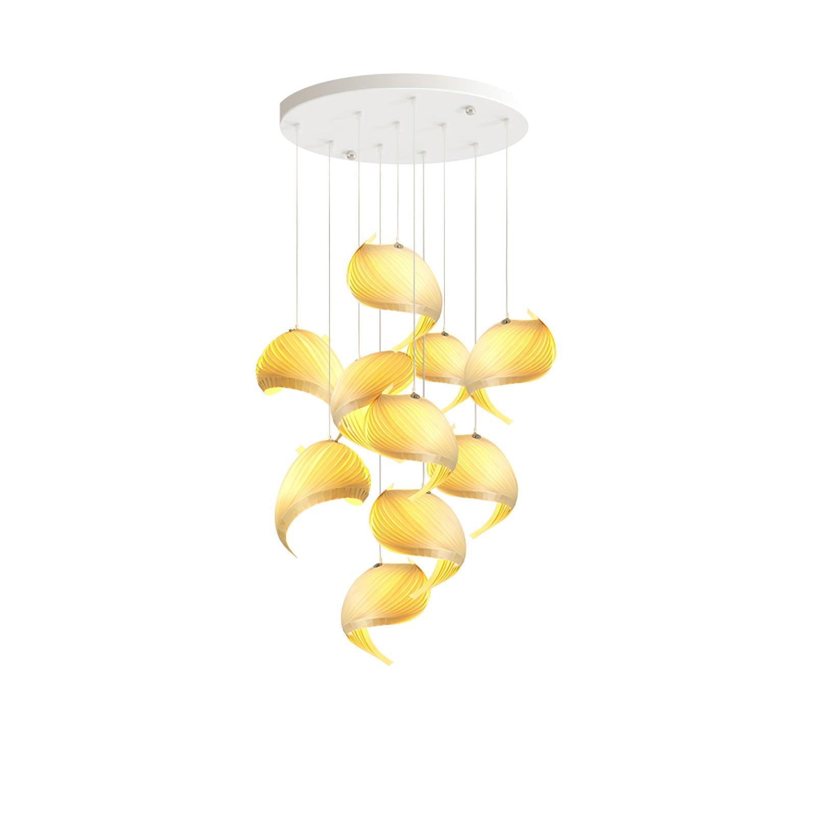 Cumiror Postmodern Luxury Shell Wood Wood Pendant Light - Blowlighting