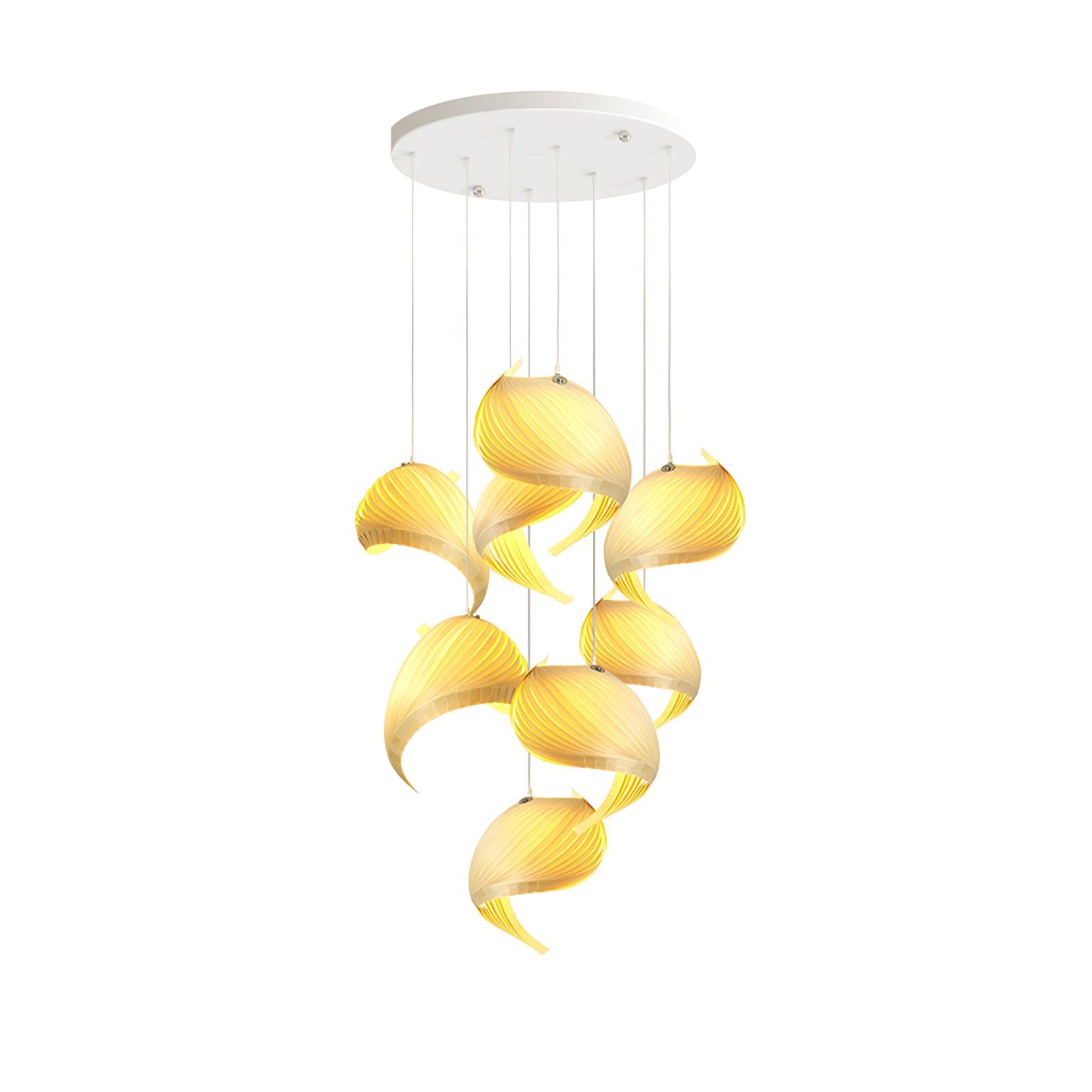 Cumiror Postmodern Luxury Shell Wood Wood Pendant Light - Blowlighting