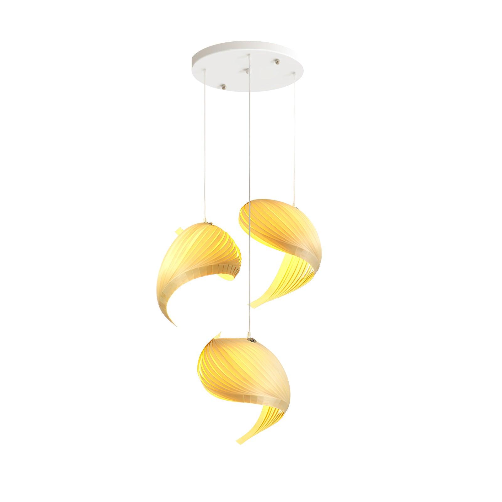 Cumiror Postmodern Luxury Shell Wood Wood Pendant Light - Blowlighting
