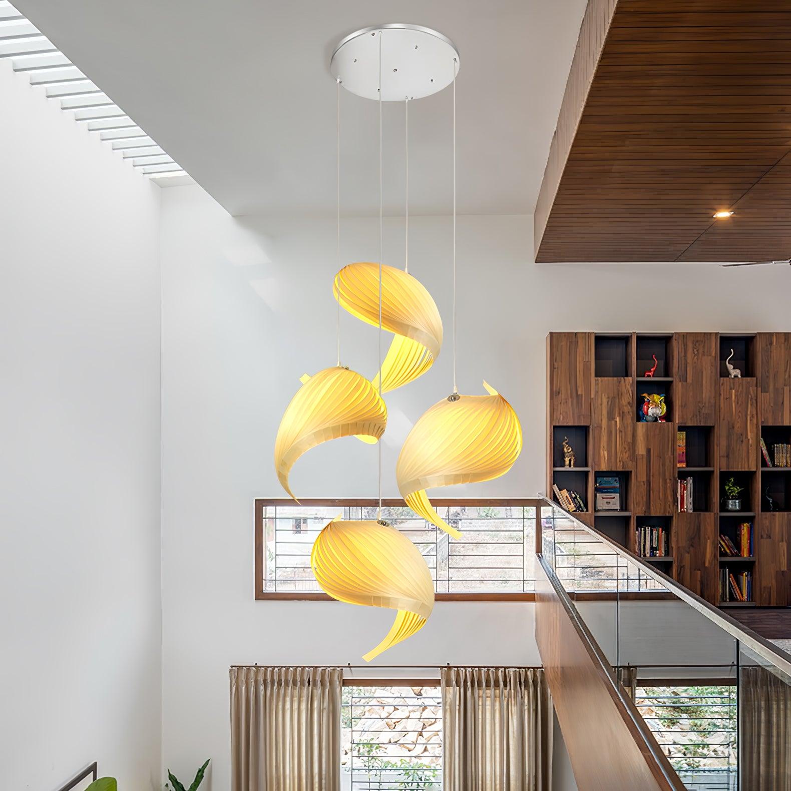 Cumiror Postmodern Luxury Shell Wood Wood Pendant Light - Blowlighting