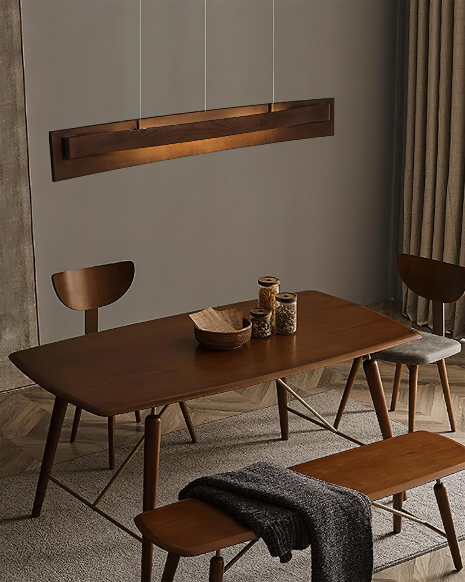 Nebula Minimalist Wood Loom Chandelier