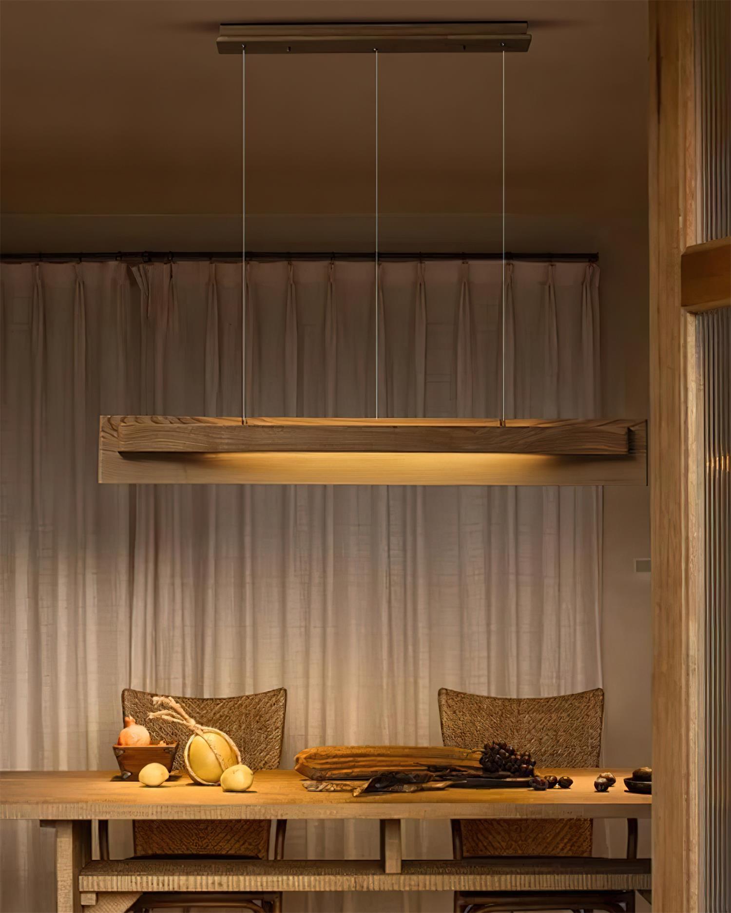 Nebula Minimalist Wood Loom Chandelier