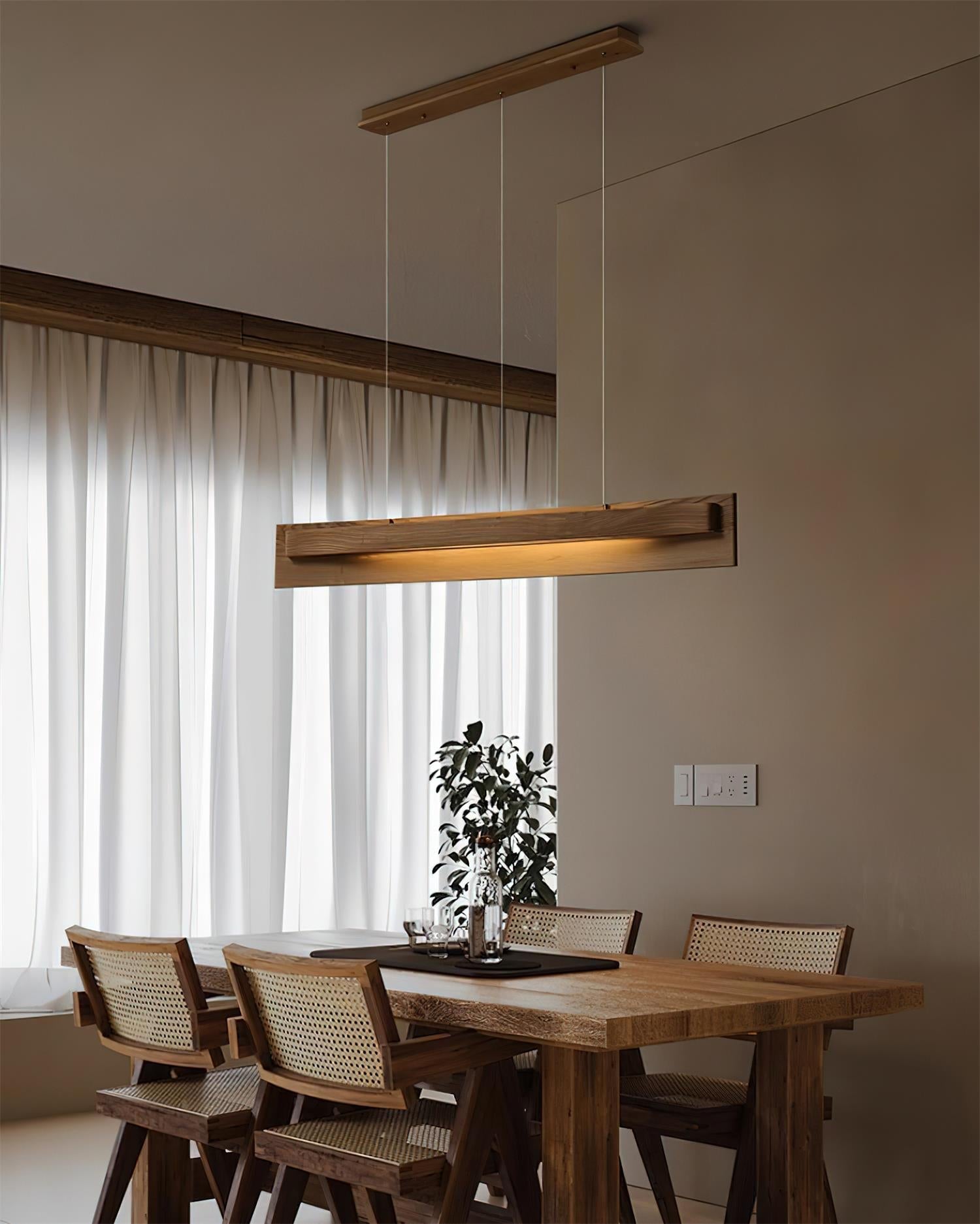 Nebula Minimalist Wood Loom Chandelier