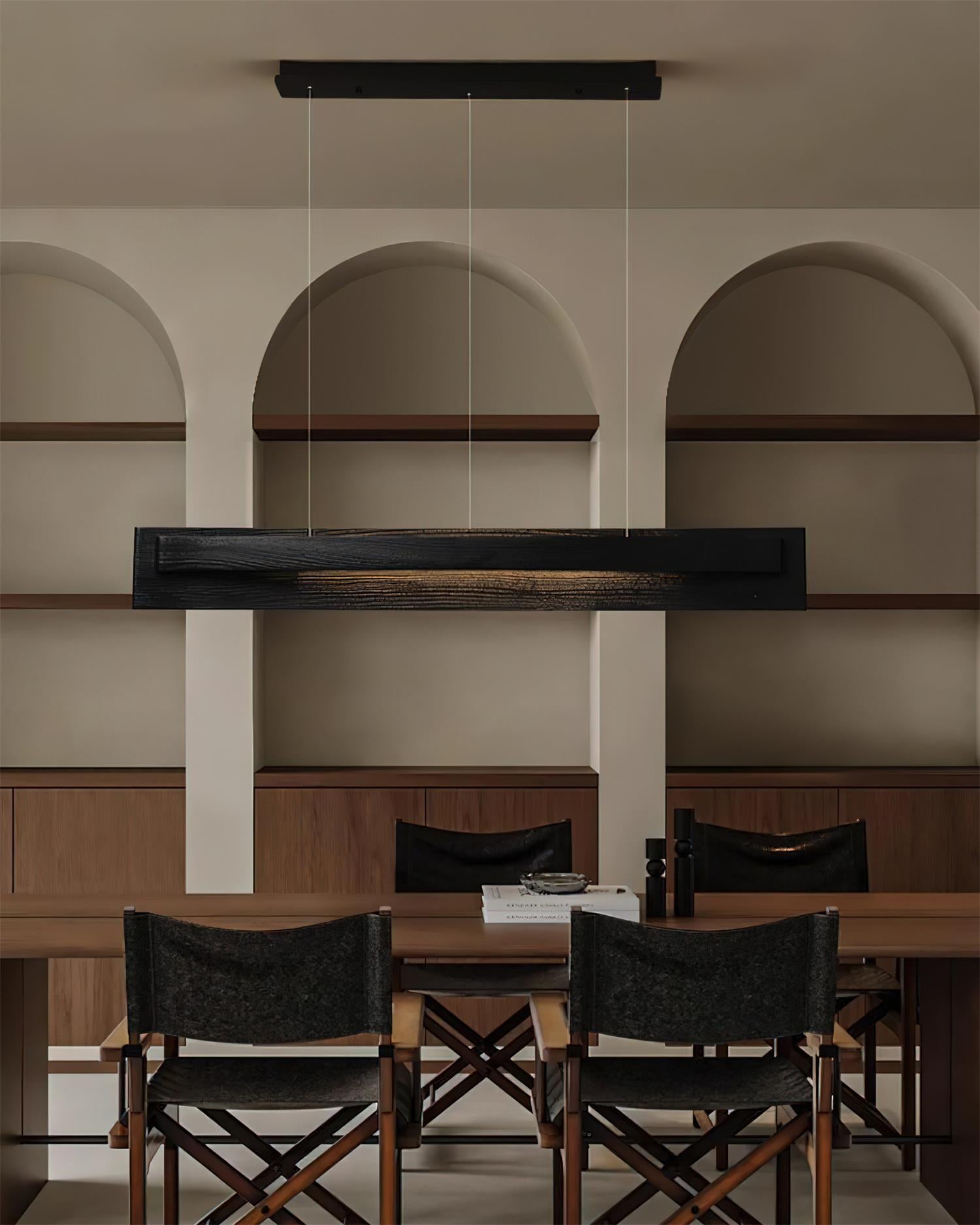 Nebula Minimalist Wood Loom Chandelier