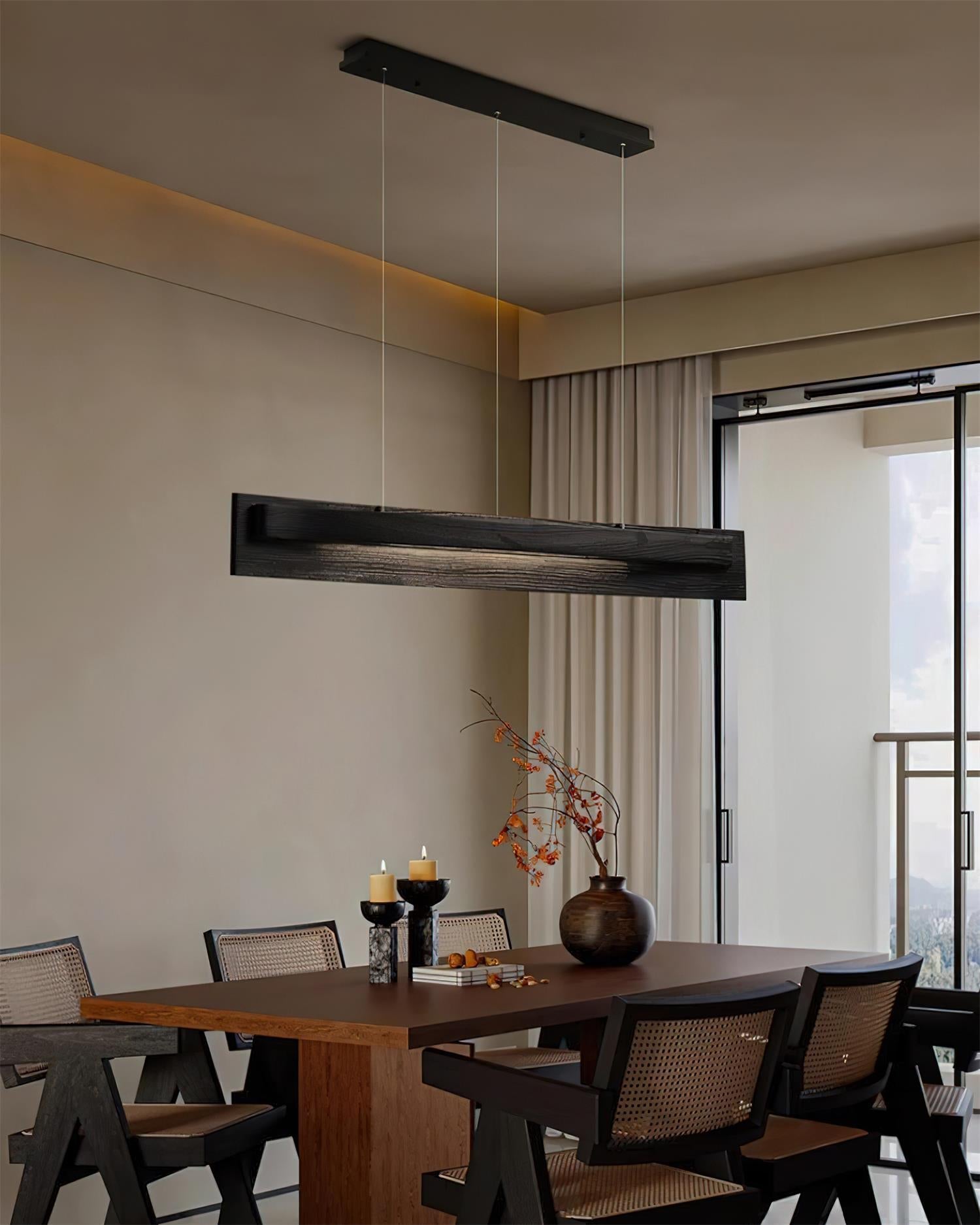Nebula Minimalist Wood Loom Chandelier
