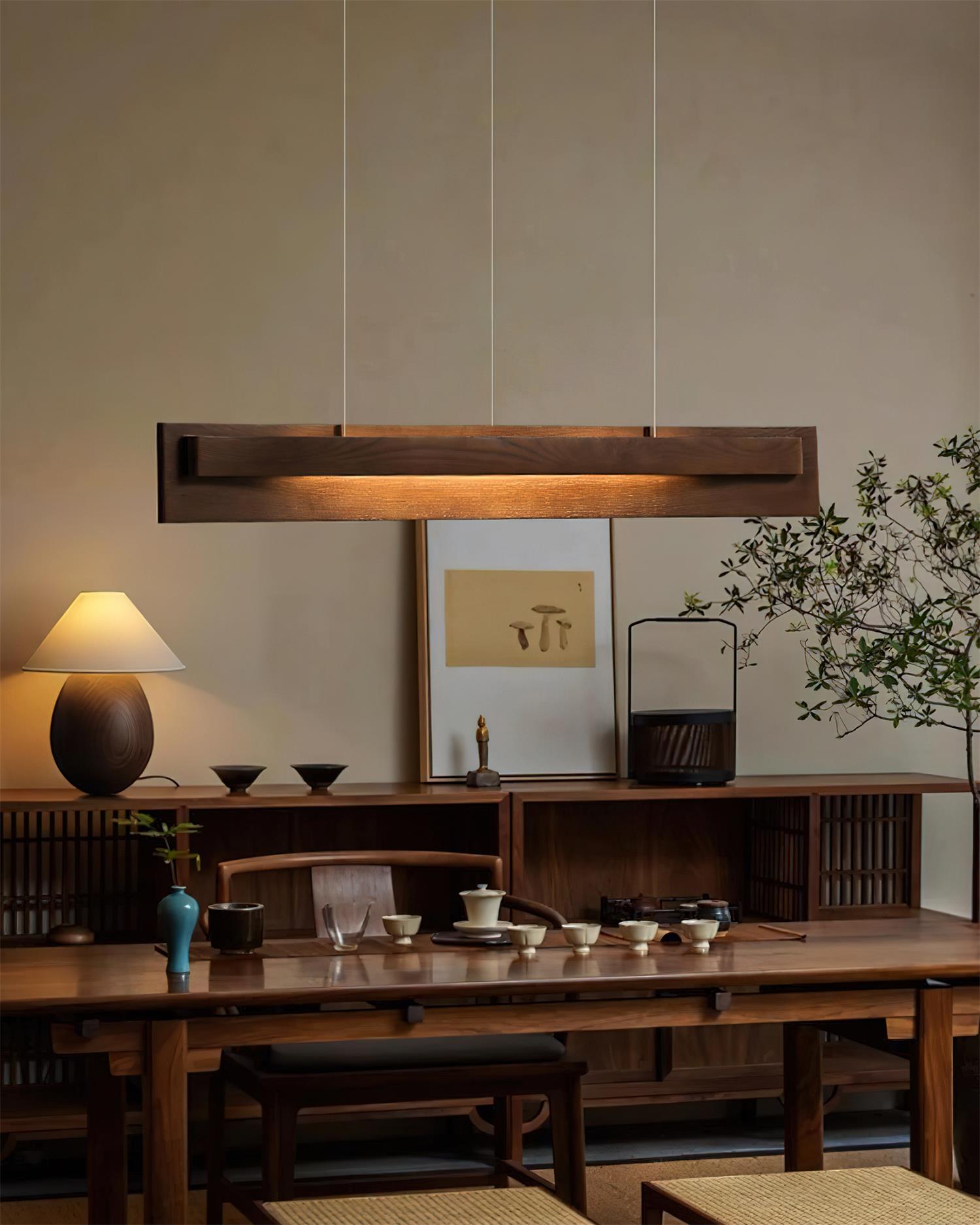 Nebula Minimalist Wood Loom Chandelier