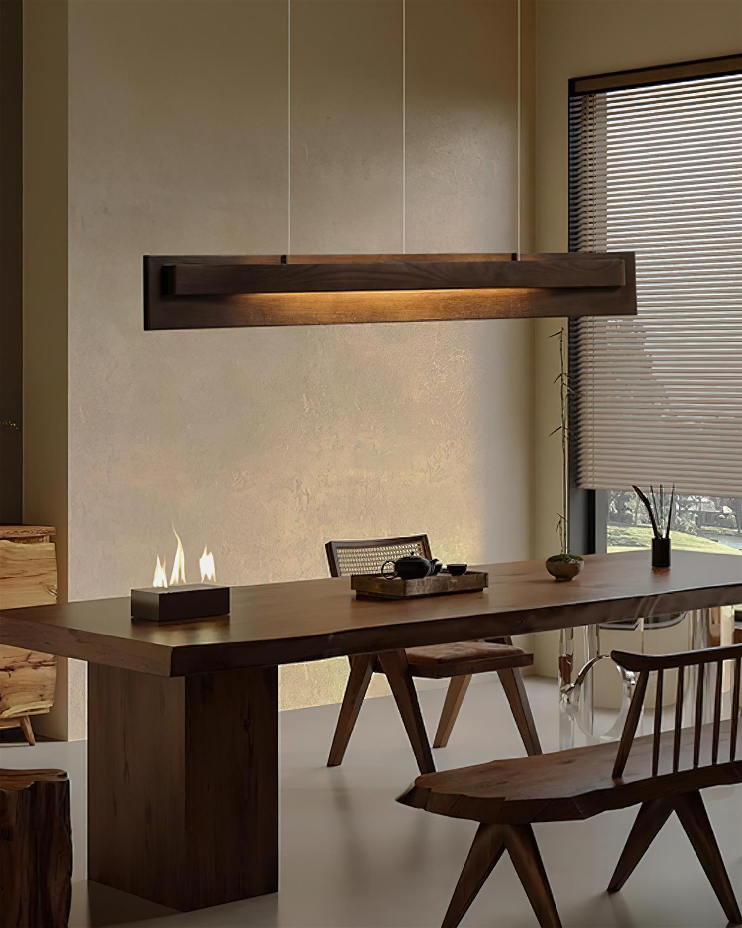 Nebula Minimalist Wood Loom Chandelier