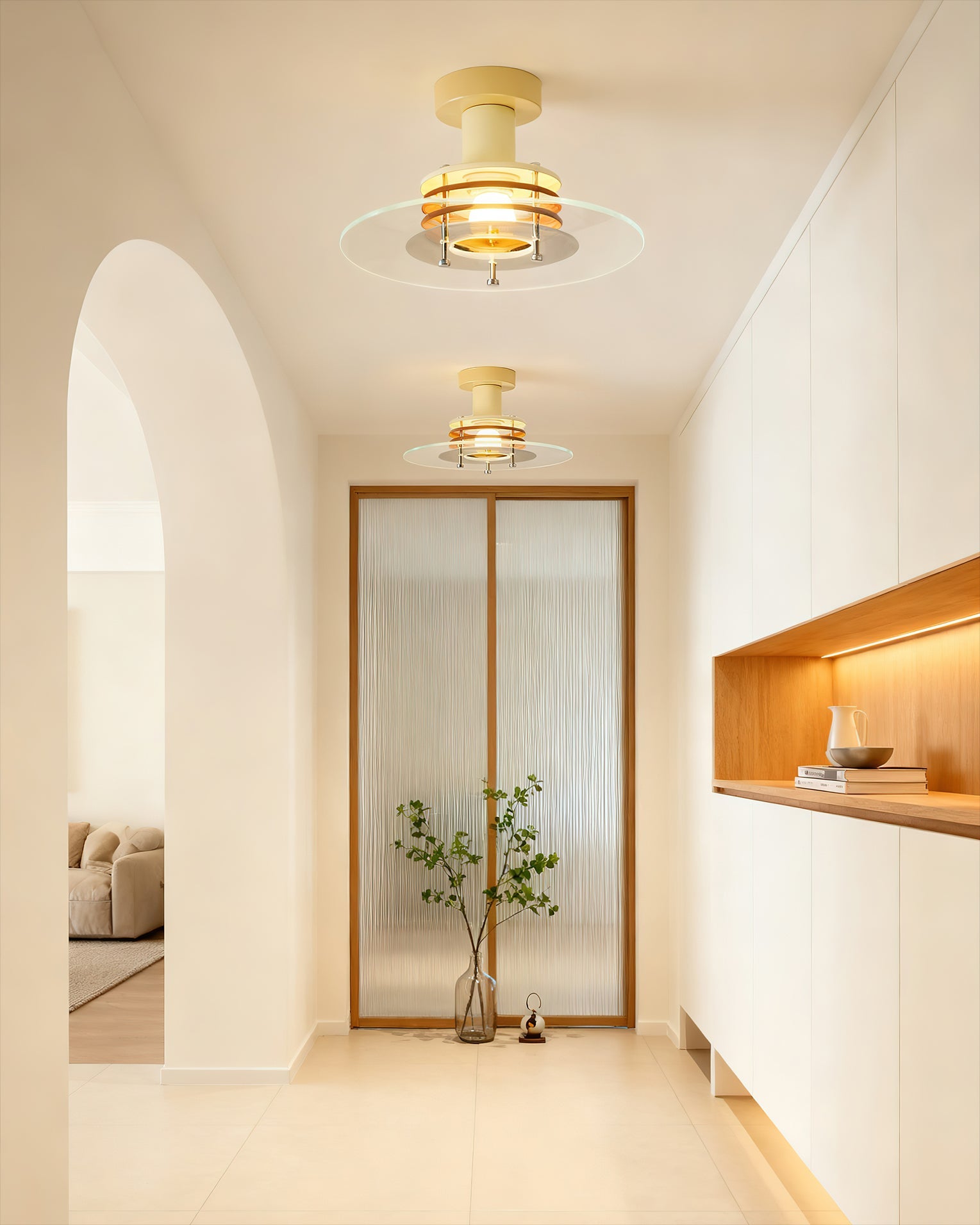 Nello Modern Glass Ceiling Light