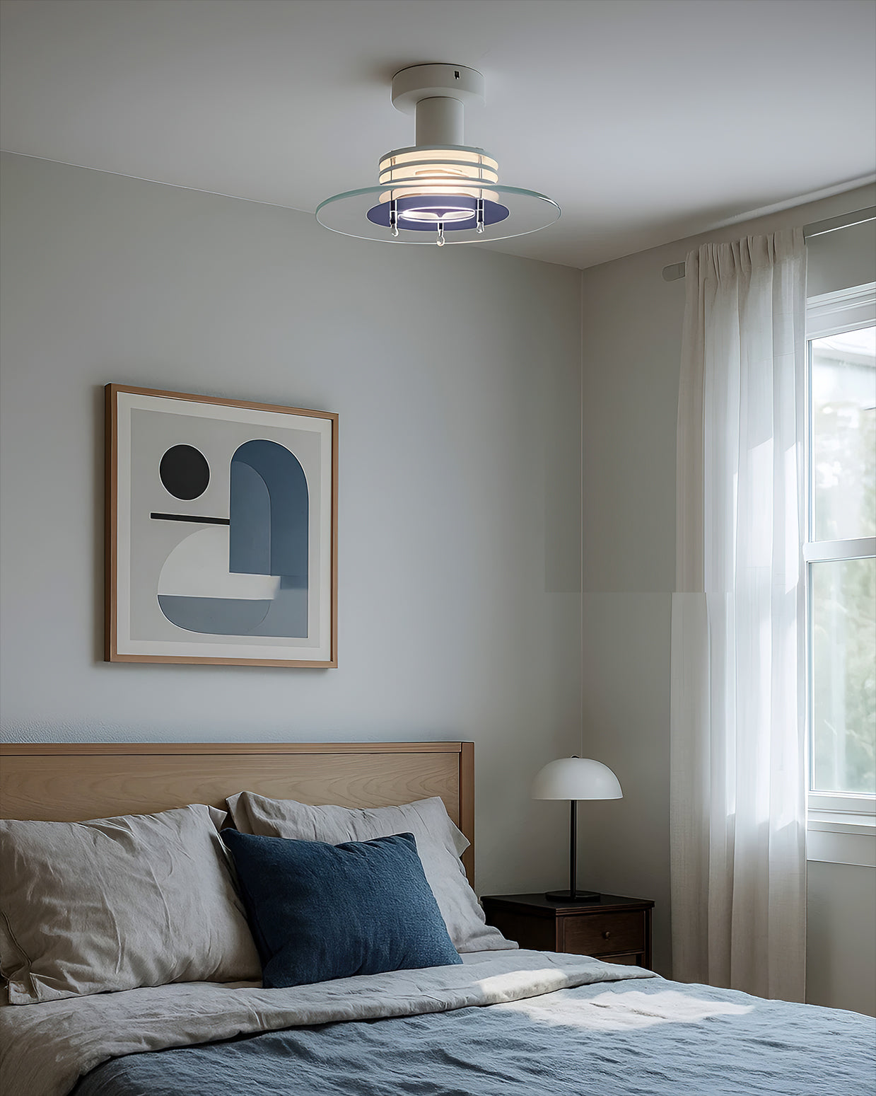 Nello Modern Glass Ceiling Light