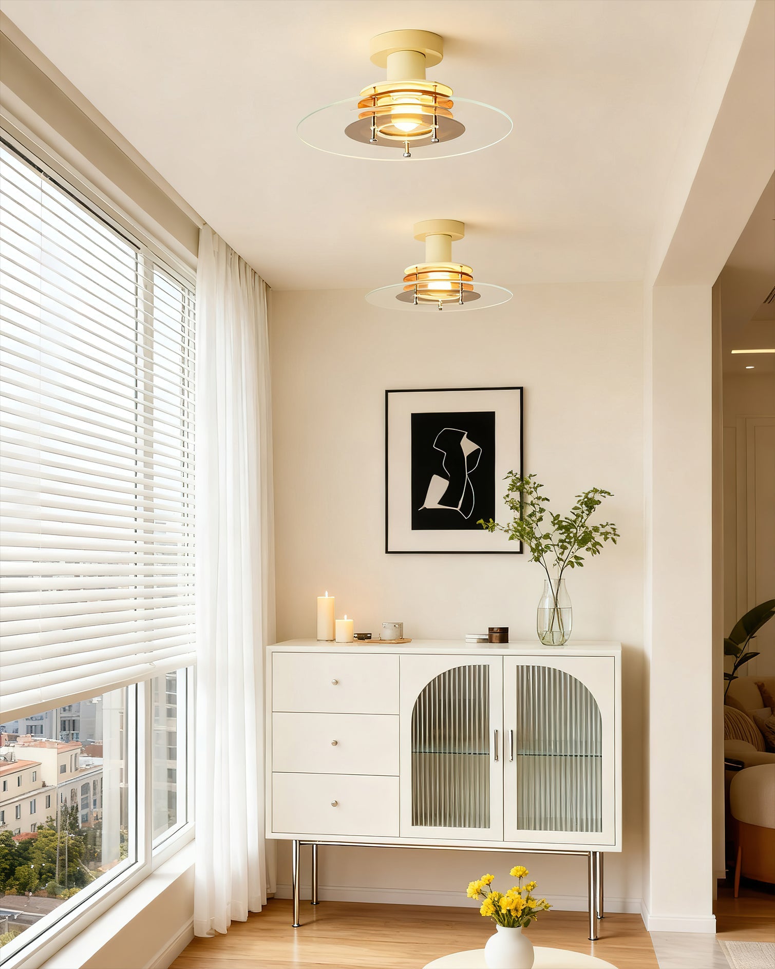 Nello Modern Glass Ceiling Light