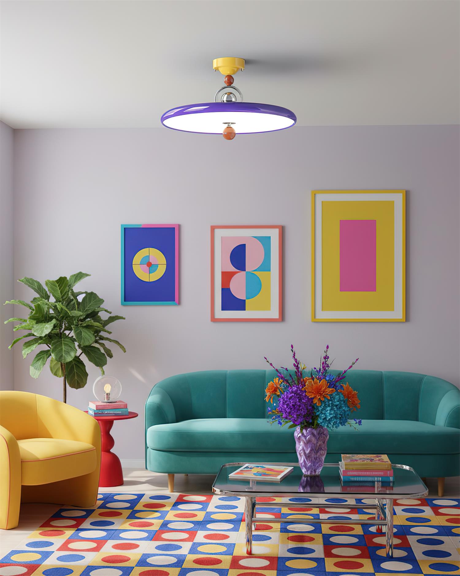 Kismet Metal Disc Ceiling Lamp