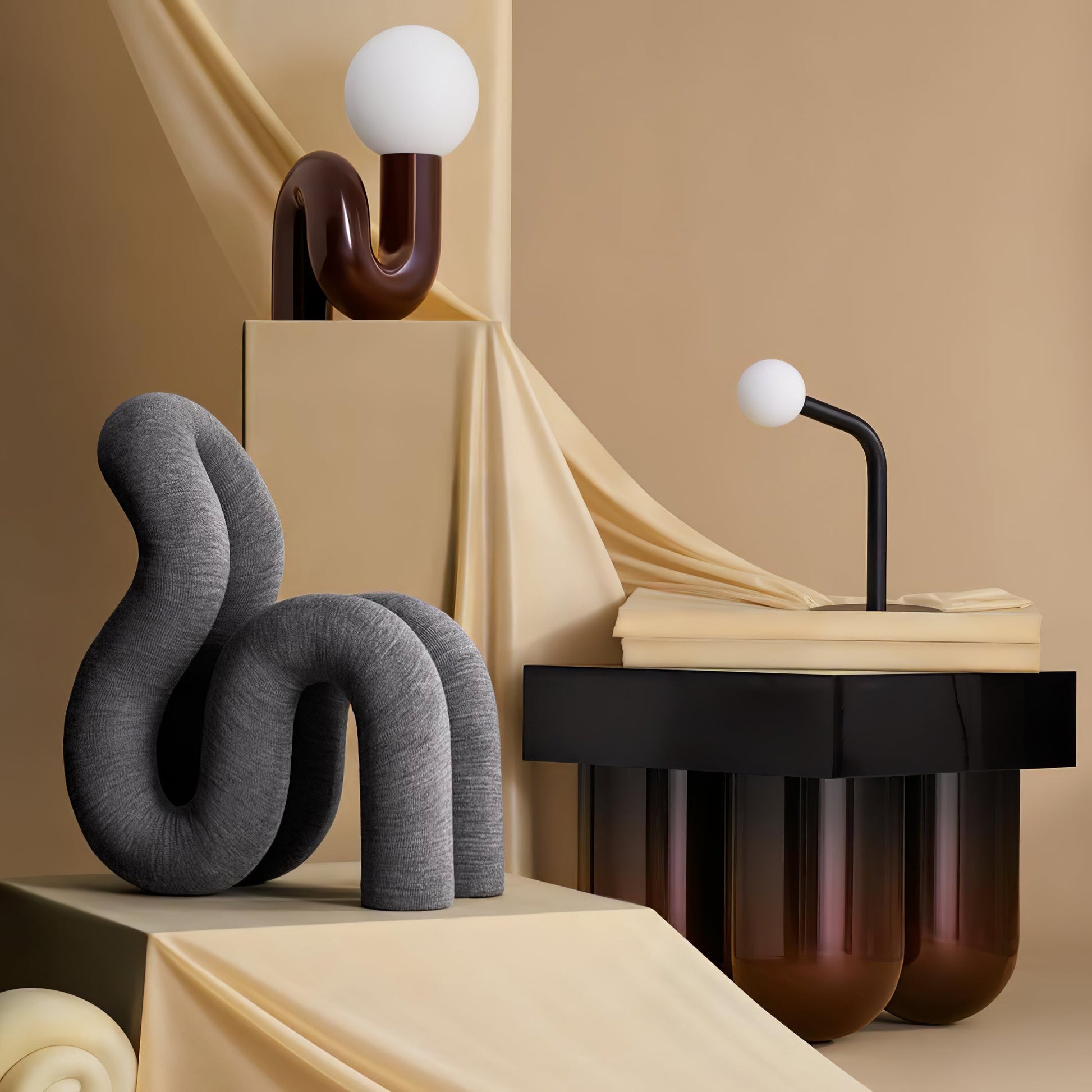 Playful N Shape Table Lamp - Blowlighting