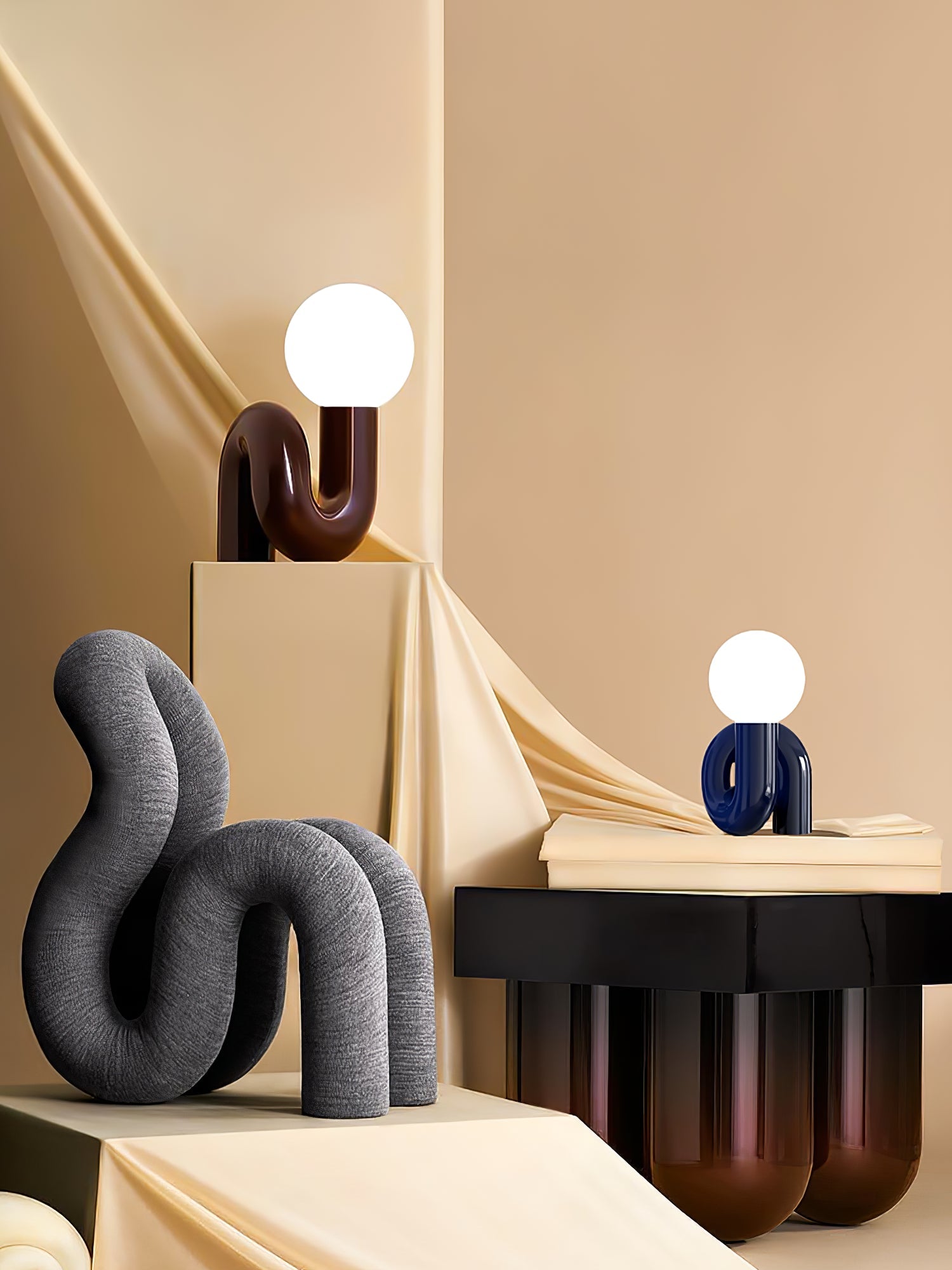 Playful N Shape Table Lamp - Blowlighting
