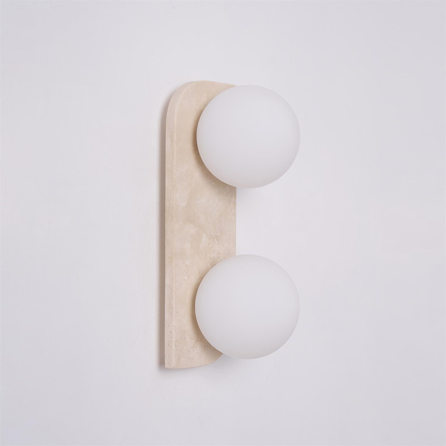 Zophaor Minimalist Travertine Plug-In Wall Light - Blowlighting