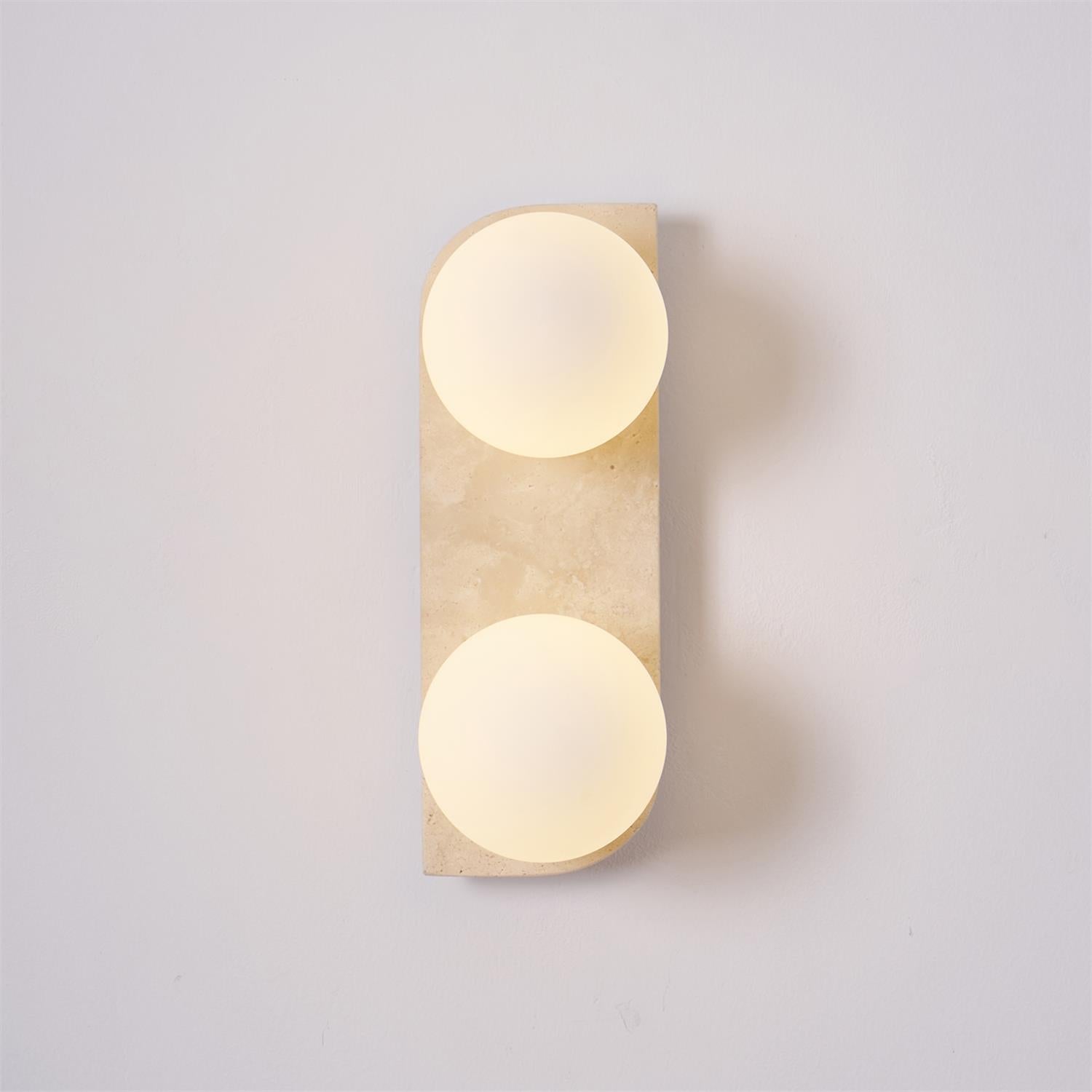 Zophaor Minimalist Travertine Plug-In Wall Light - Blowlighting