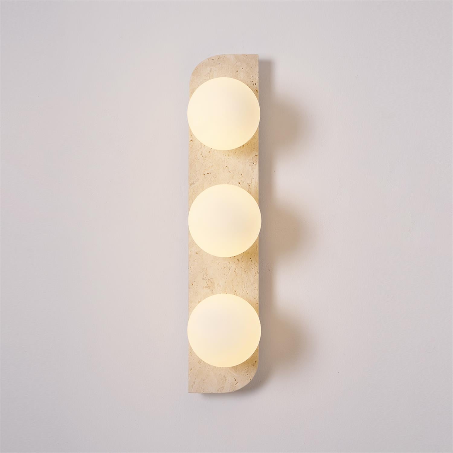 Zophaor Minimalist Travertine Plug-In Wall Light - Blowlighting